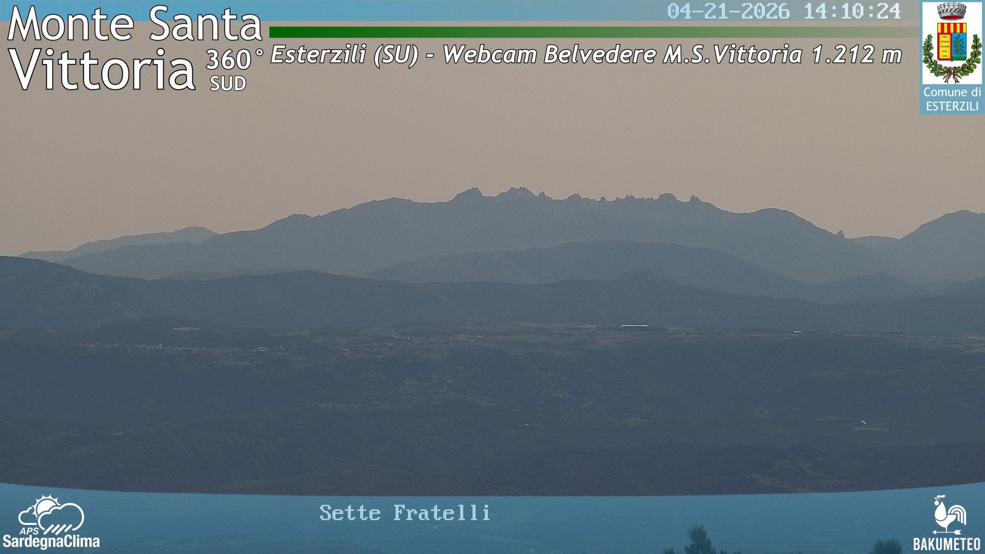 time-lapse frame, Monte Santa Vittoria Sud webcam