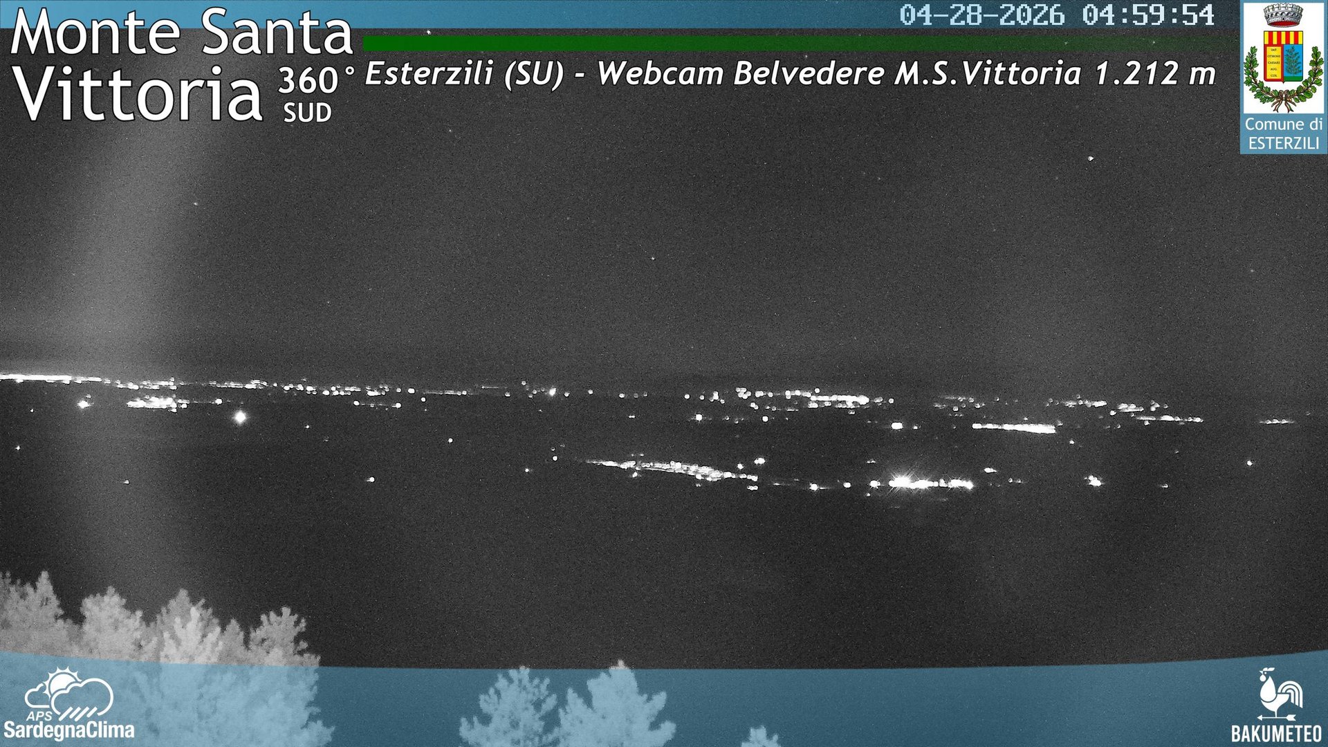 time-lapse frame, Monte Santa Vittoria Sud webcam