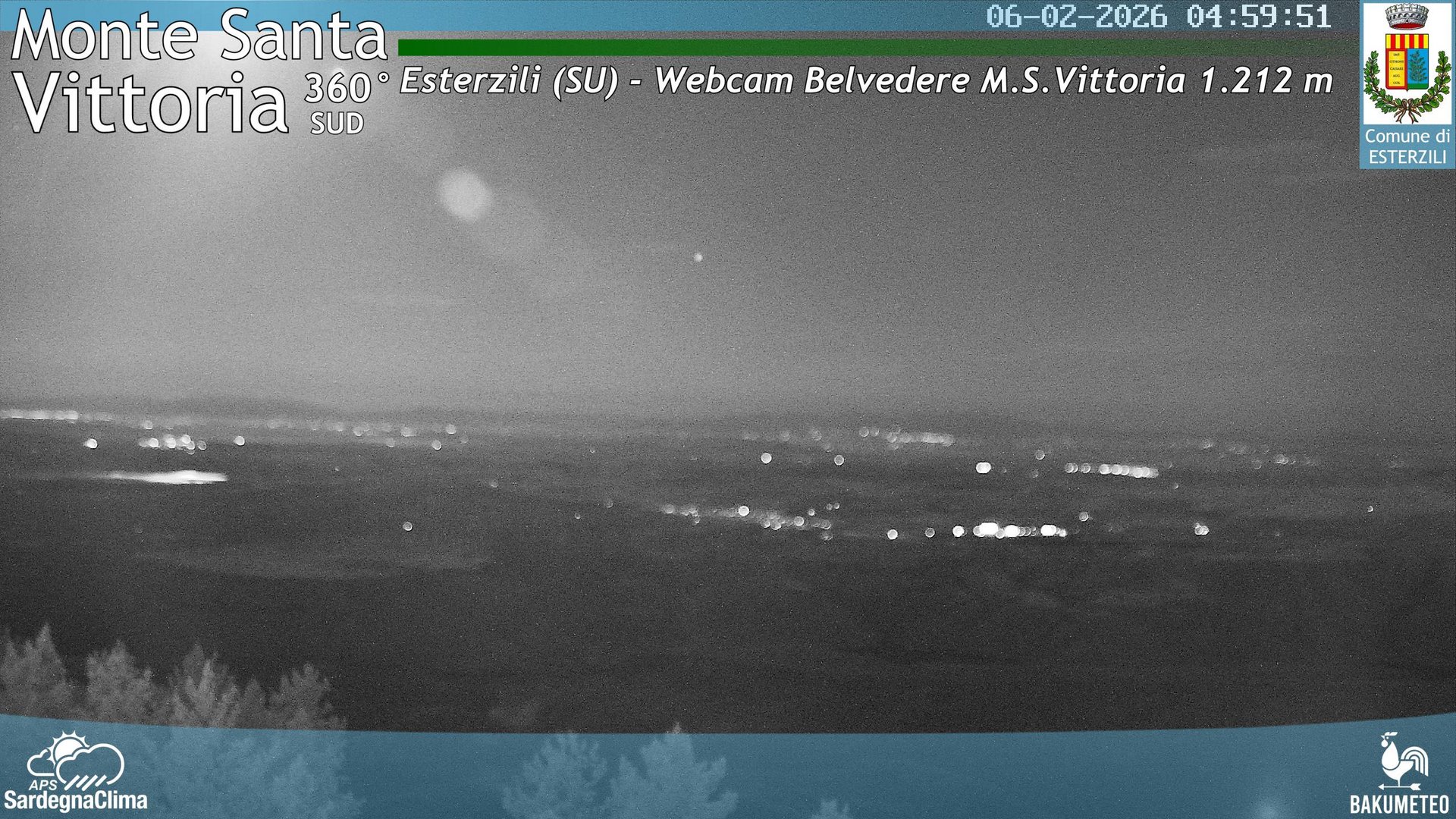 time-lapse frame, Monte Santa Vittoria Sud webcam