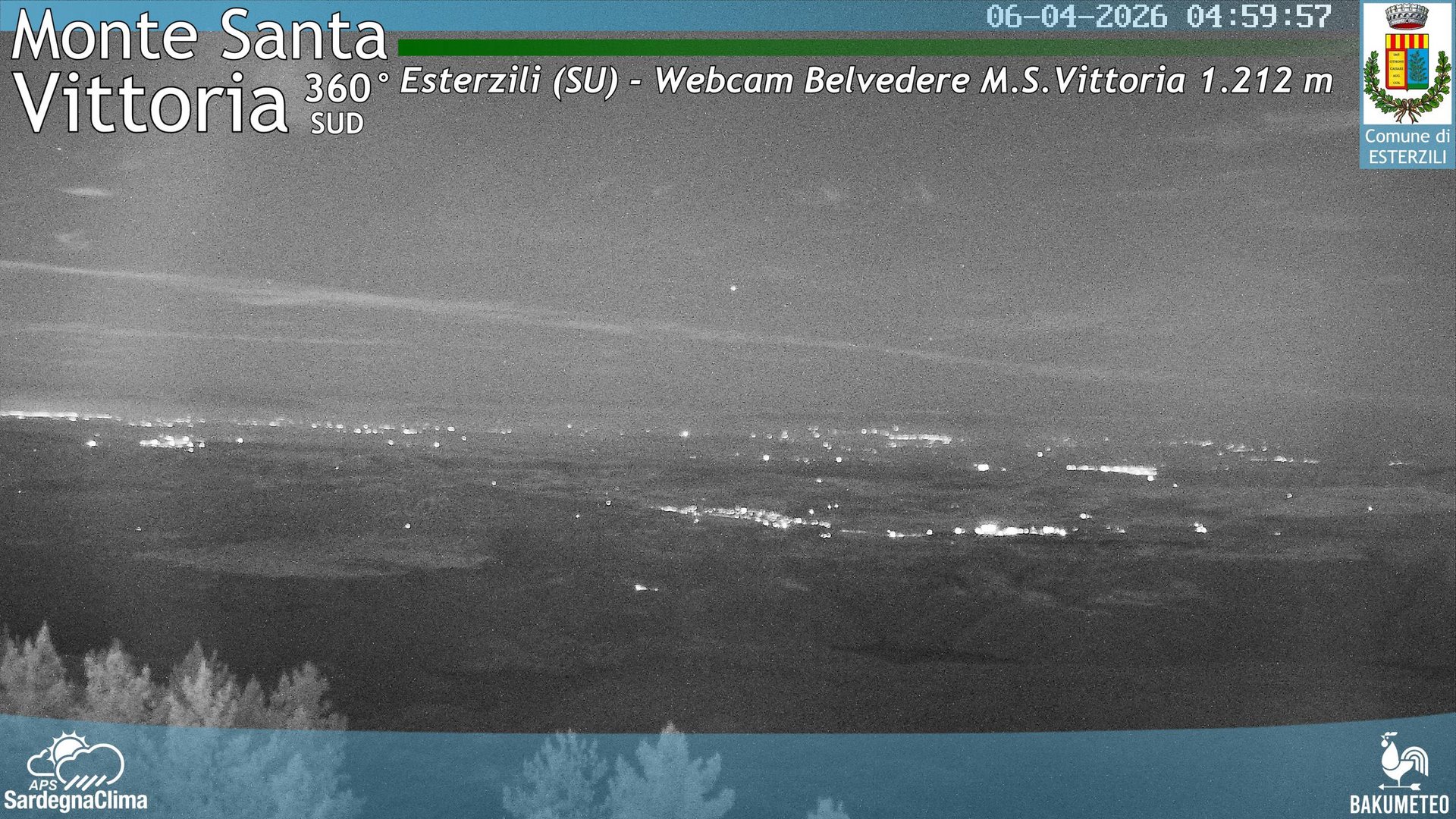 time-lapse frame, Monte Santa Vittoria Sud webcam