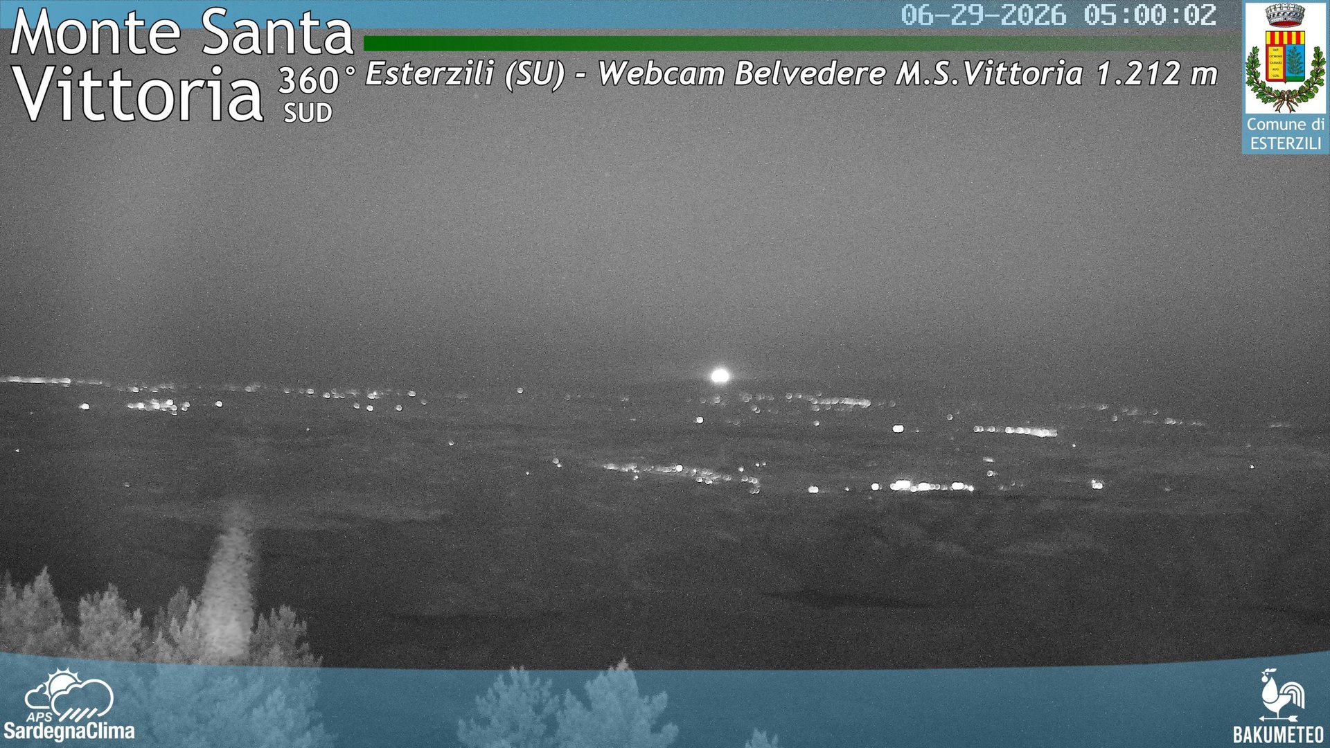 time-lapse frame, Monte Santa Vittoria Sud webcam