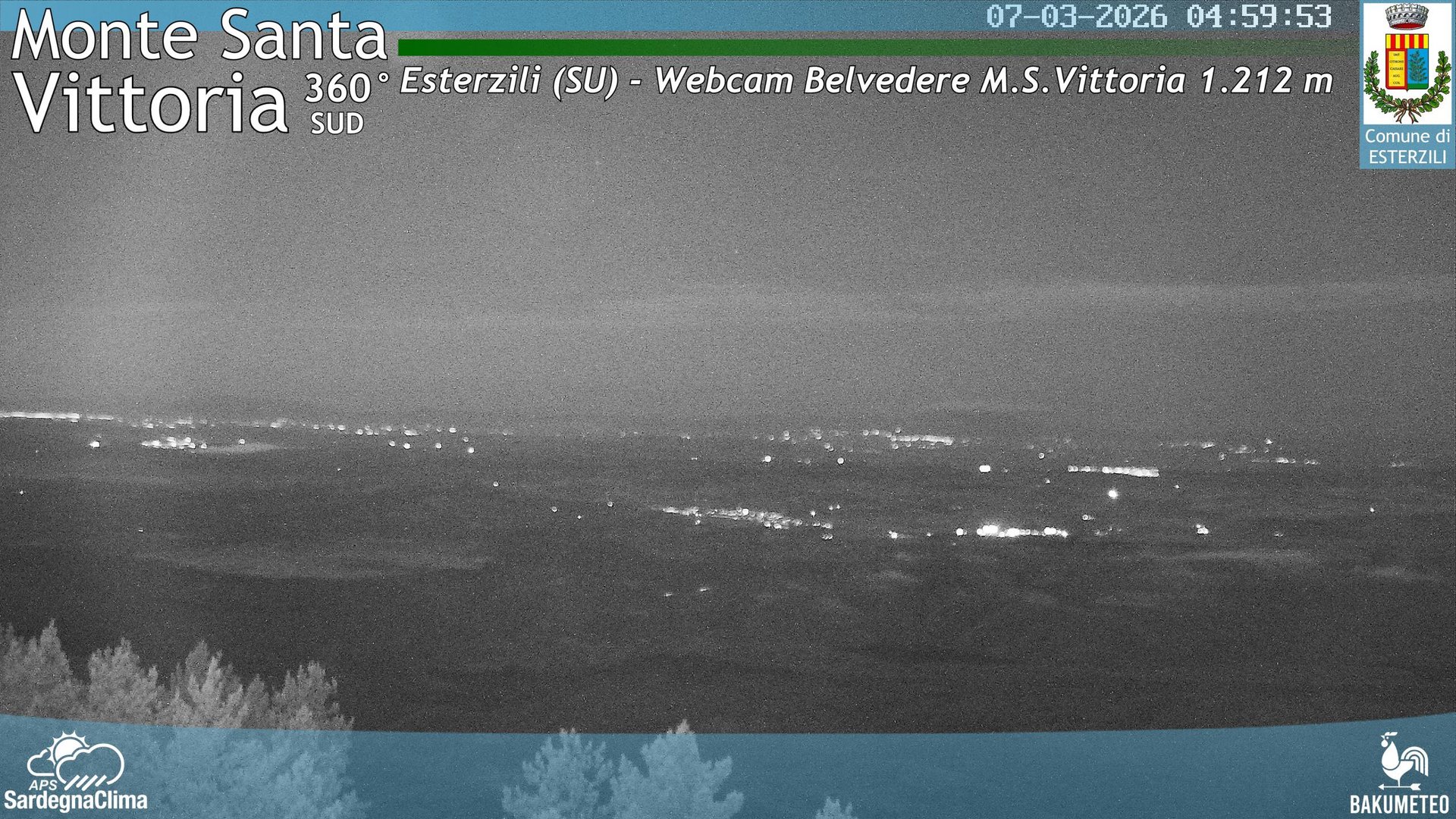 time-lapse frame, Monte Santa Vittoria Sud webcam