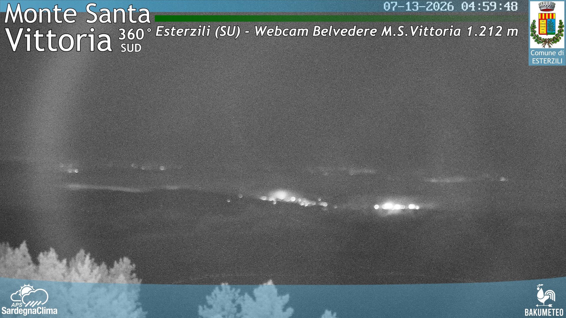 time-lapse frame, Monte Santa Vittoria Sud webcam