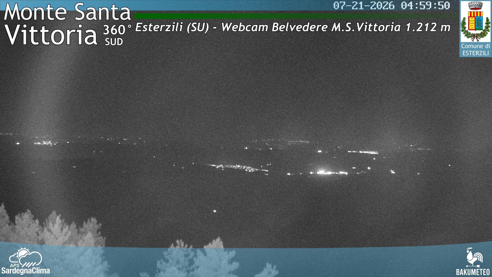 time-lapse frame, Monte Santa Vittoria Sud webcam