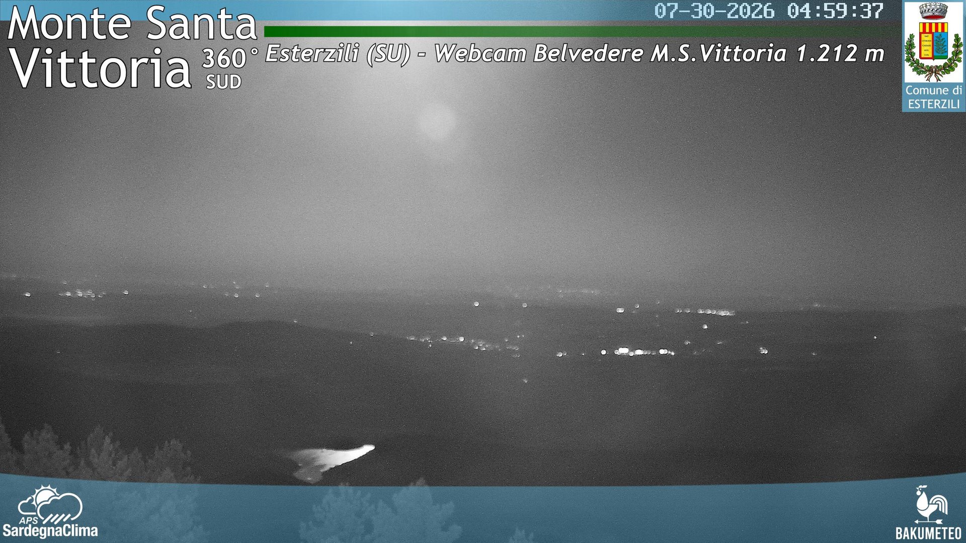 time-lapse frame, Monte Santa Vittoria Sud webcam