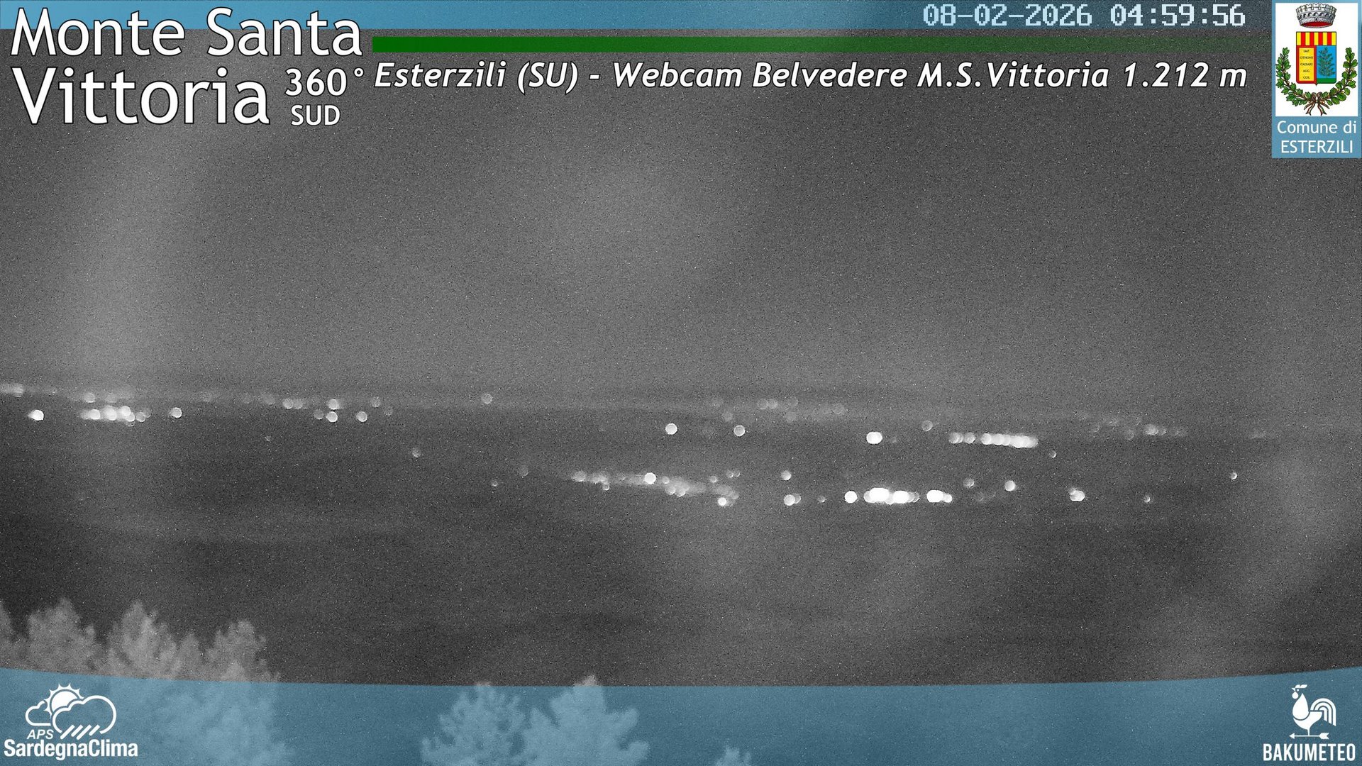 time-lapse frame, Monte Santa Vittoria Sud webcam