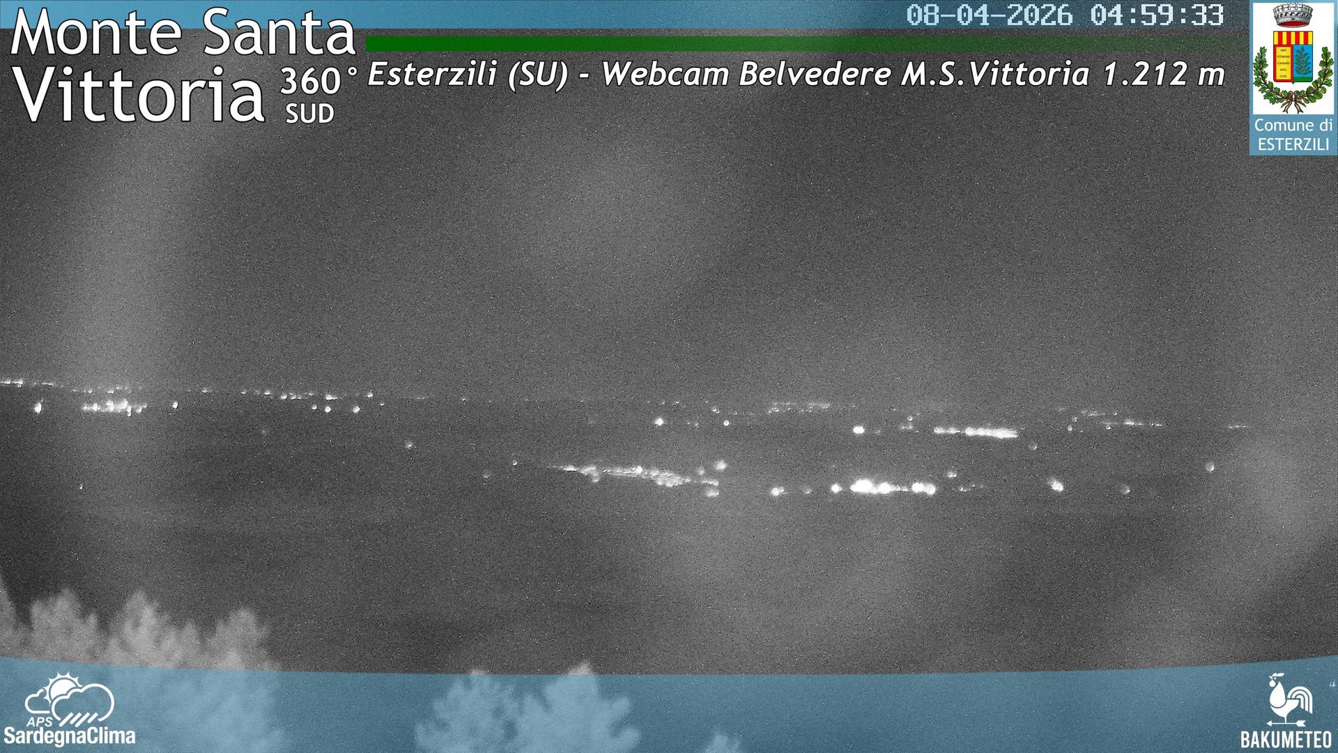 time-lapse frame, Monte Santa Vittoria Sud webcam