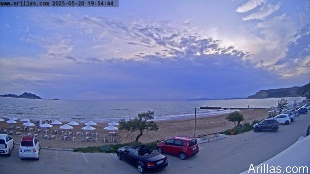 time-lapse frame, Arillas Corfu Live Webcam webcam