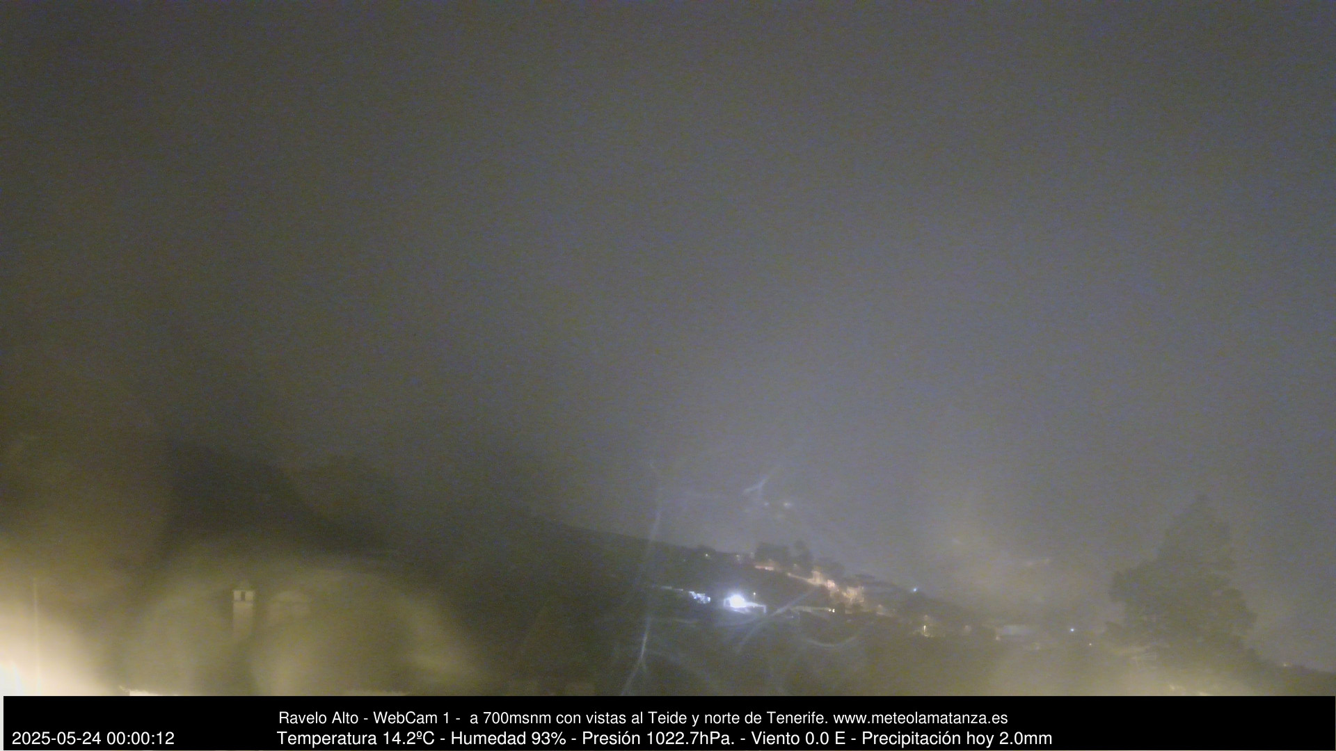 time-lapse frame, MeteoRavelo- Visión N de Tenerife webcam