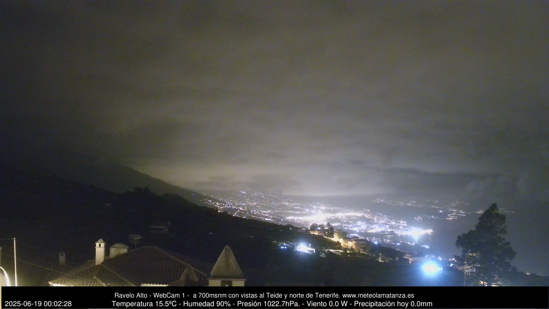 time-lapse frame, MeteoRavelo- Visión N de Tenerife webcam