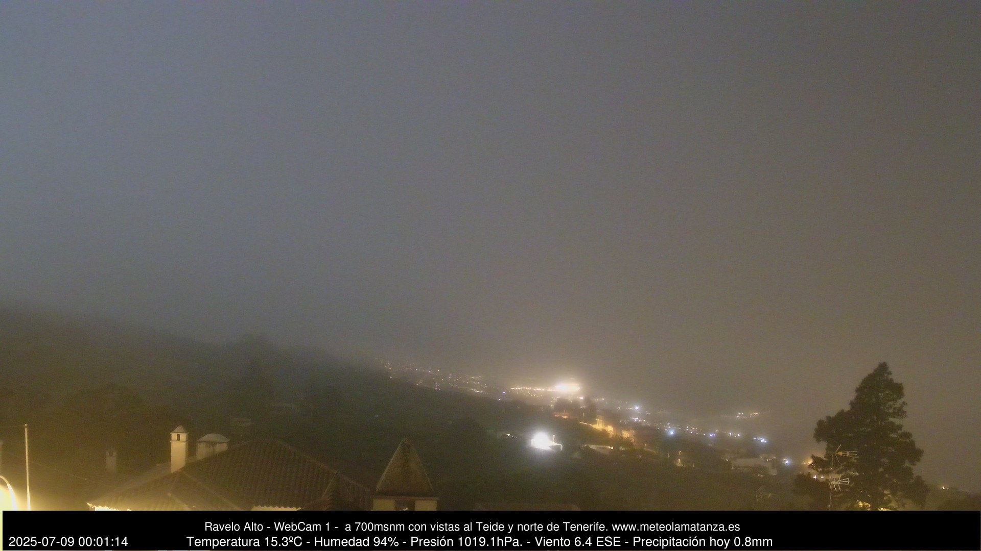 time-lapse frame, MeteoRavelo- Visión N de Tenerife webcam