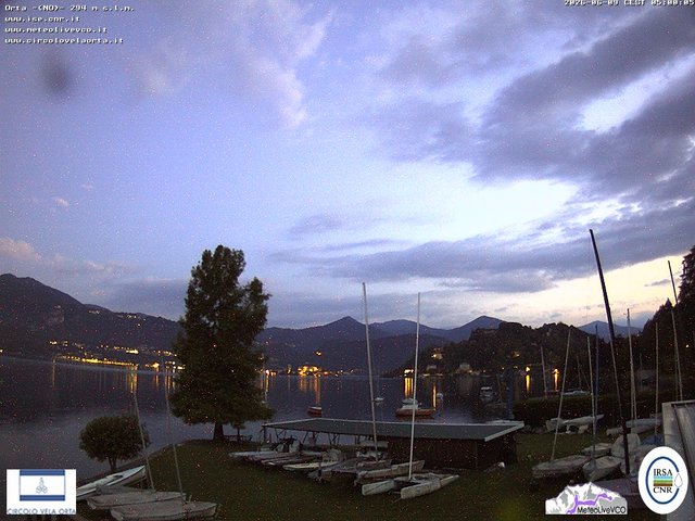 time-lapse frame, Orta San Giulio webcam
