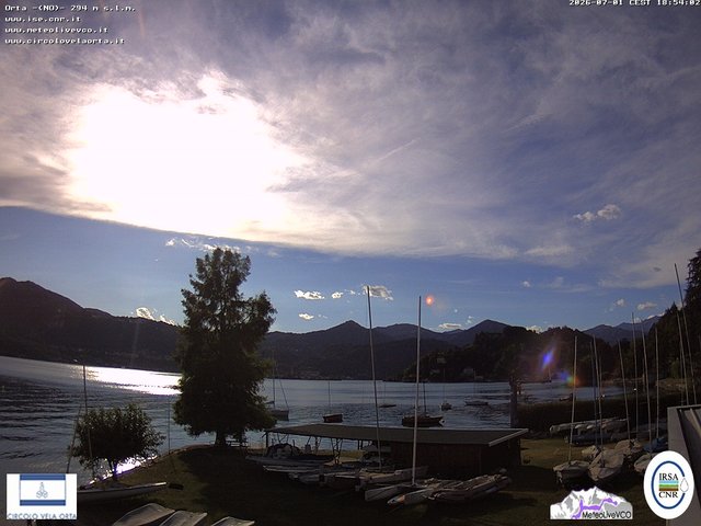 time-lapse frame, Orta San Giulio webcam