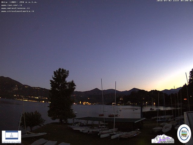 time-lapse frame, Orta San Giulio webcam