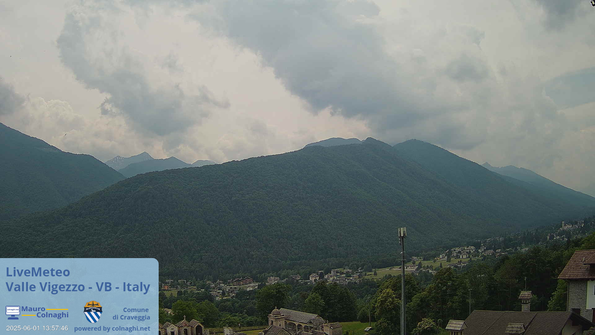 time-lapse frame, Valle Vigezzo webcam