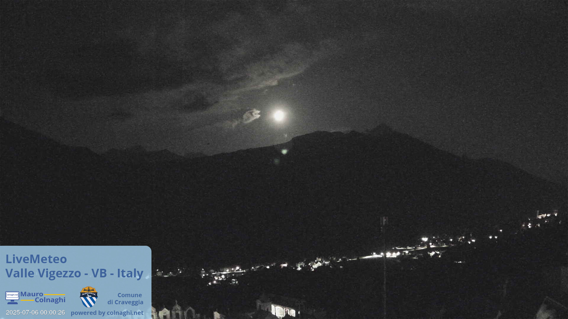 time-lapse frame, Valle Vigezzo webcam