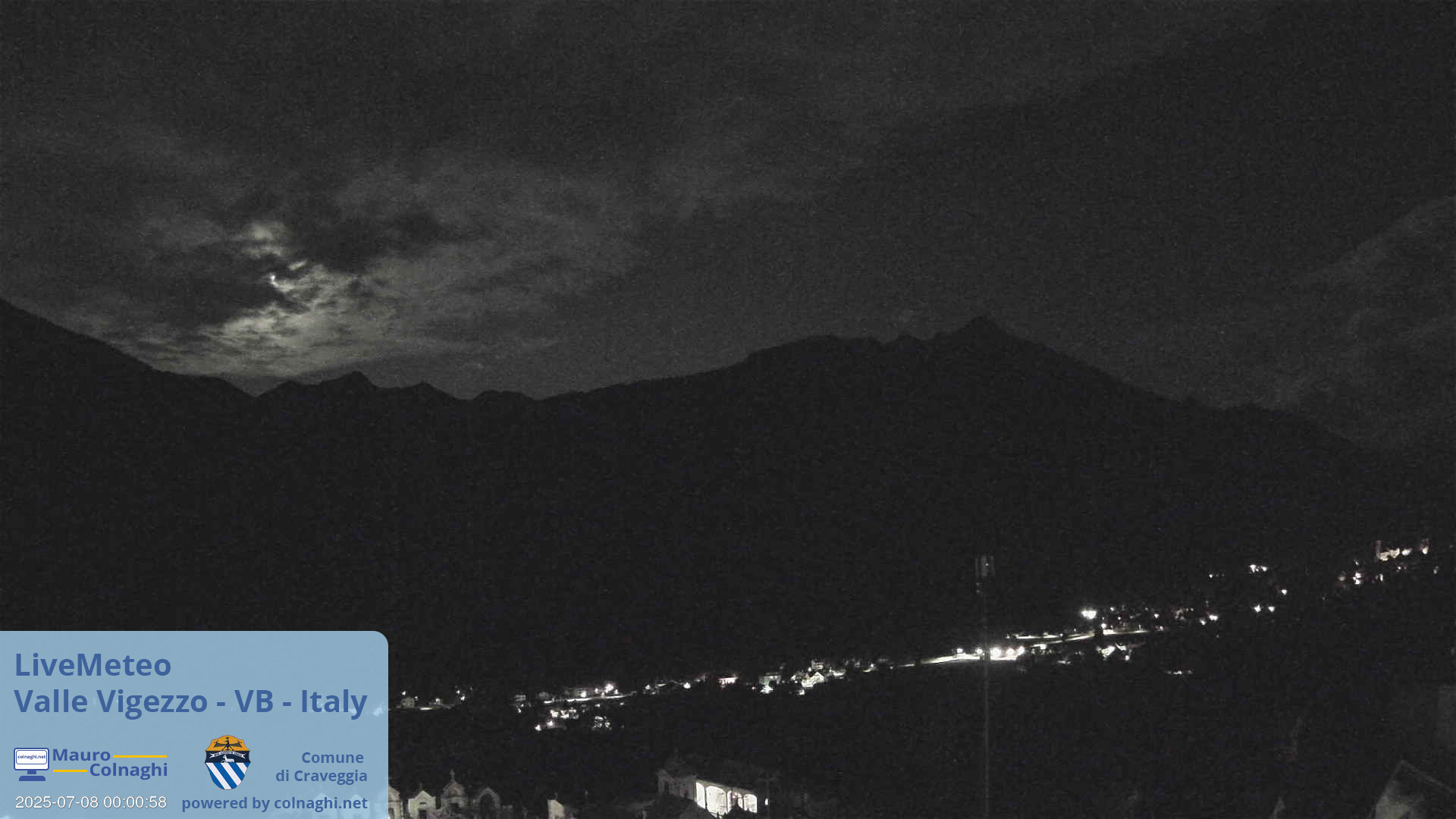 time-lapse frame, Valle Vigezzo webcam
