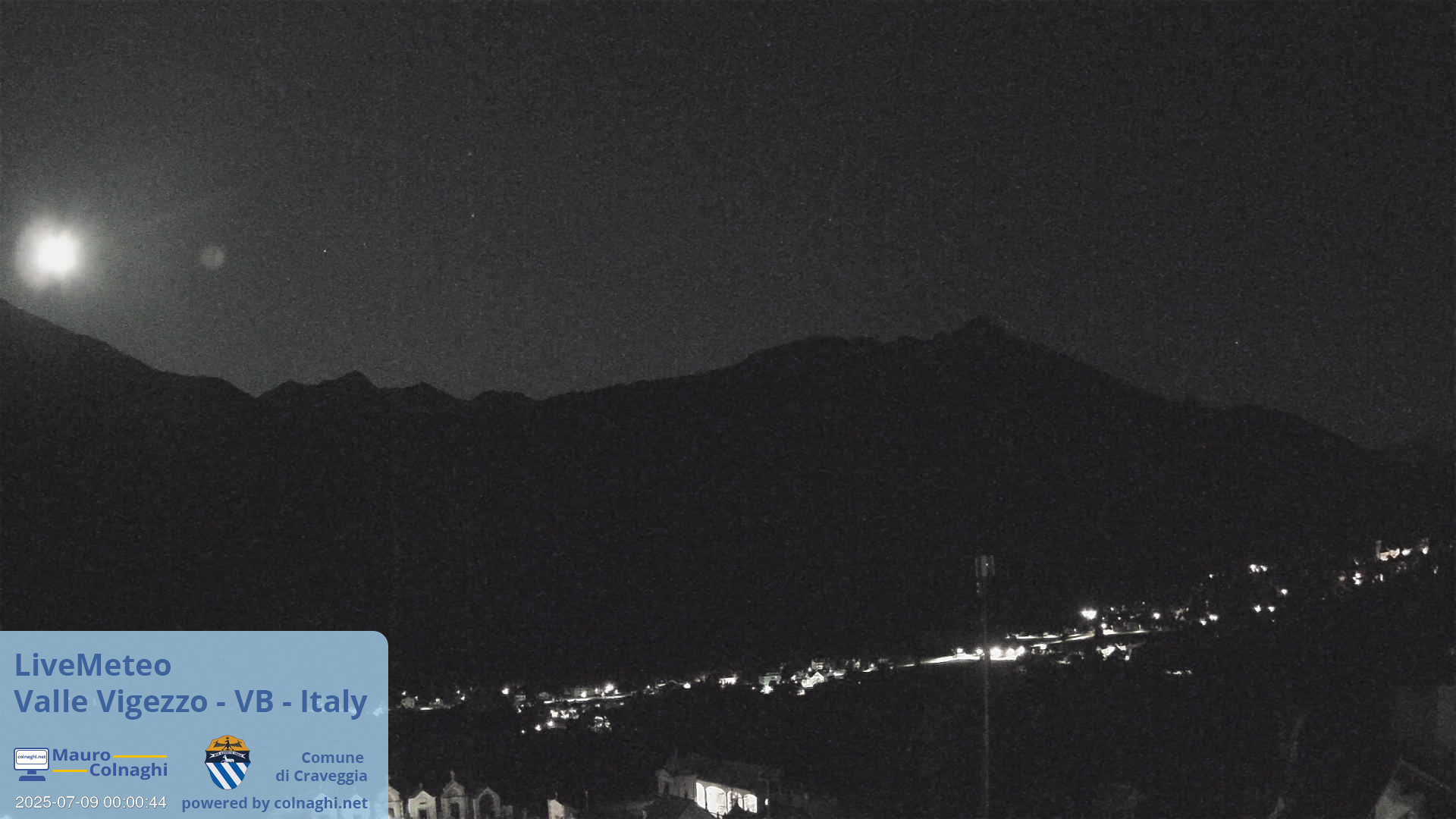 time-lapse frame, Valle Vigezzo webcam