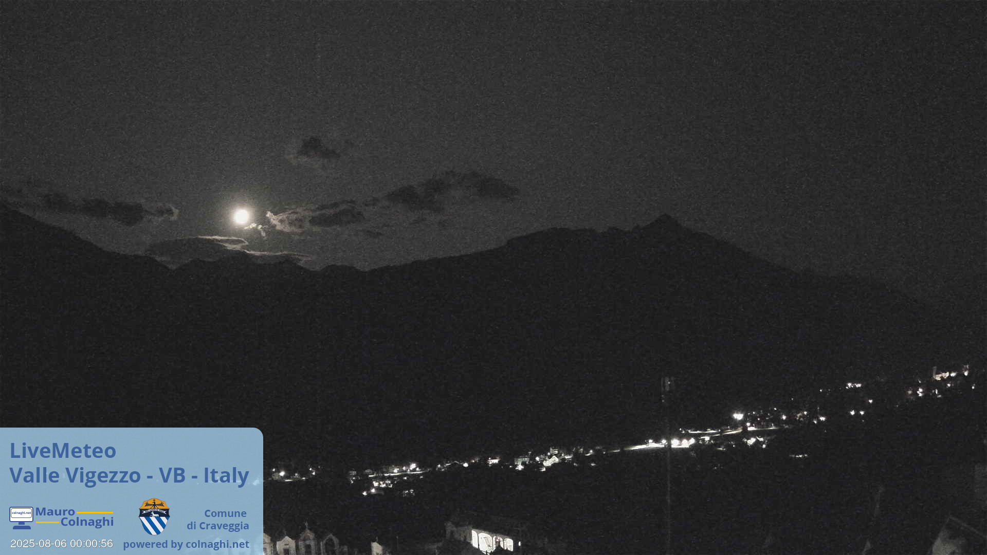 time-lapse frame, Valle Vigezzo webcam