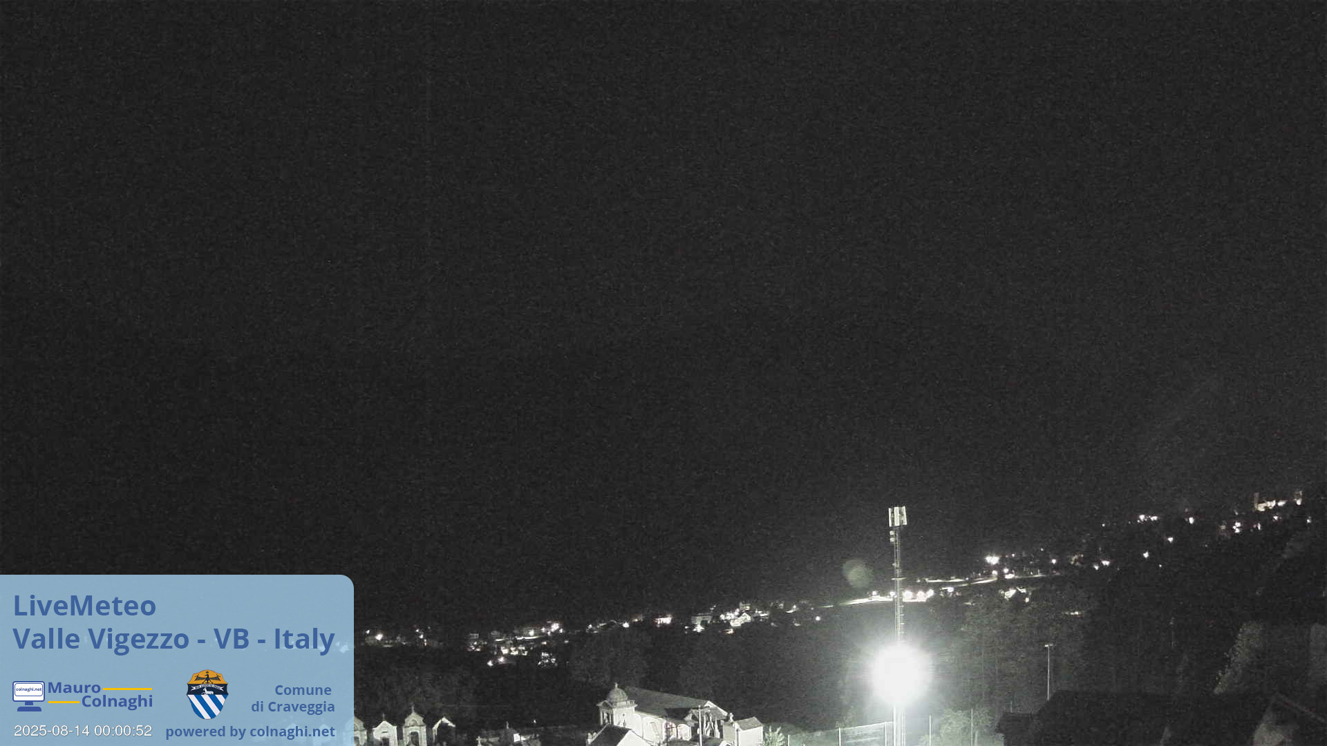 time-lapse frame, Valle Vigezzo webcam