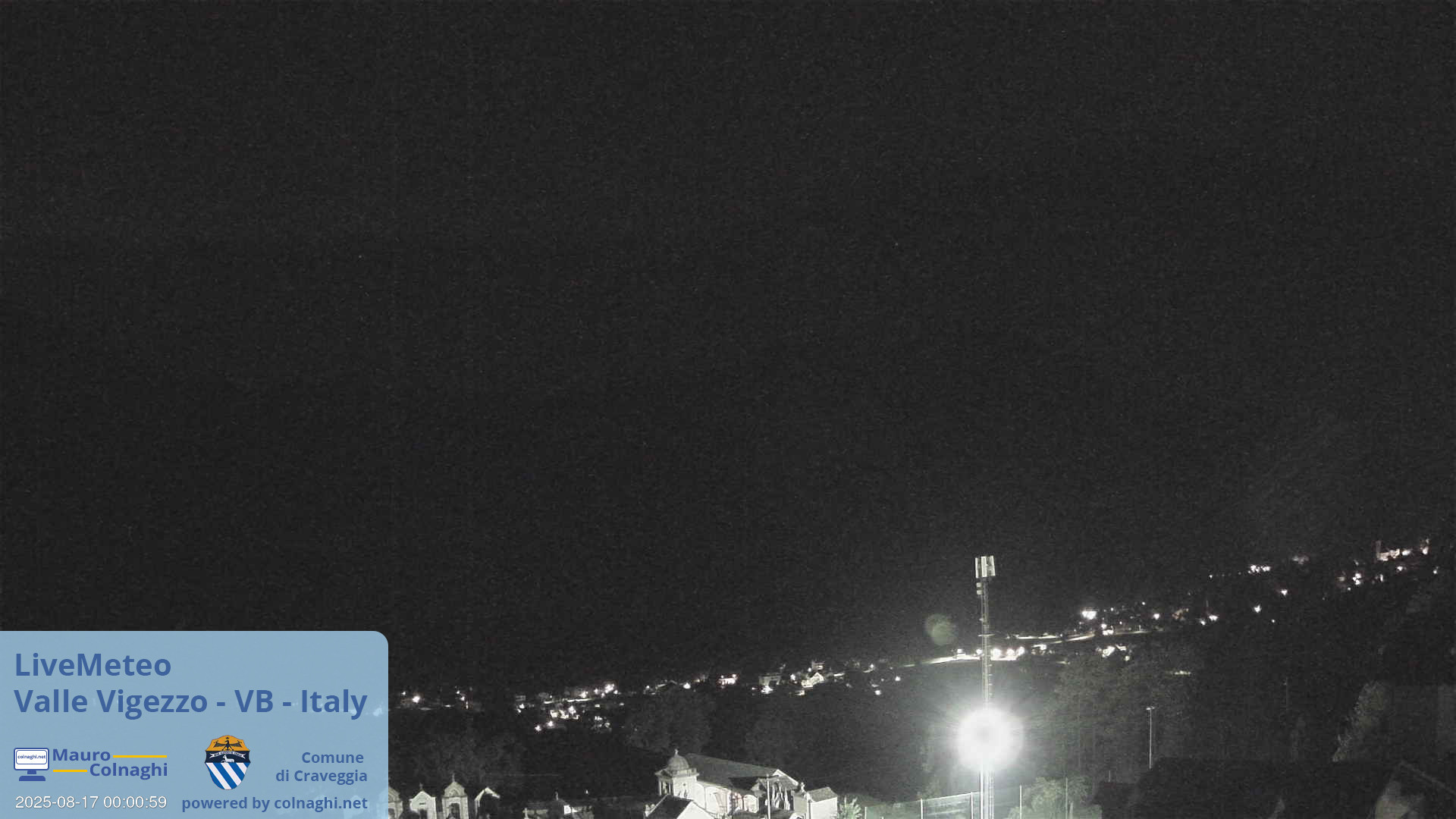 time-lapse frame, Valle Vigezzo webcam