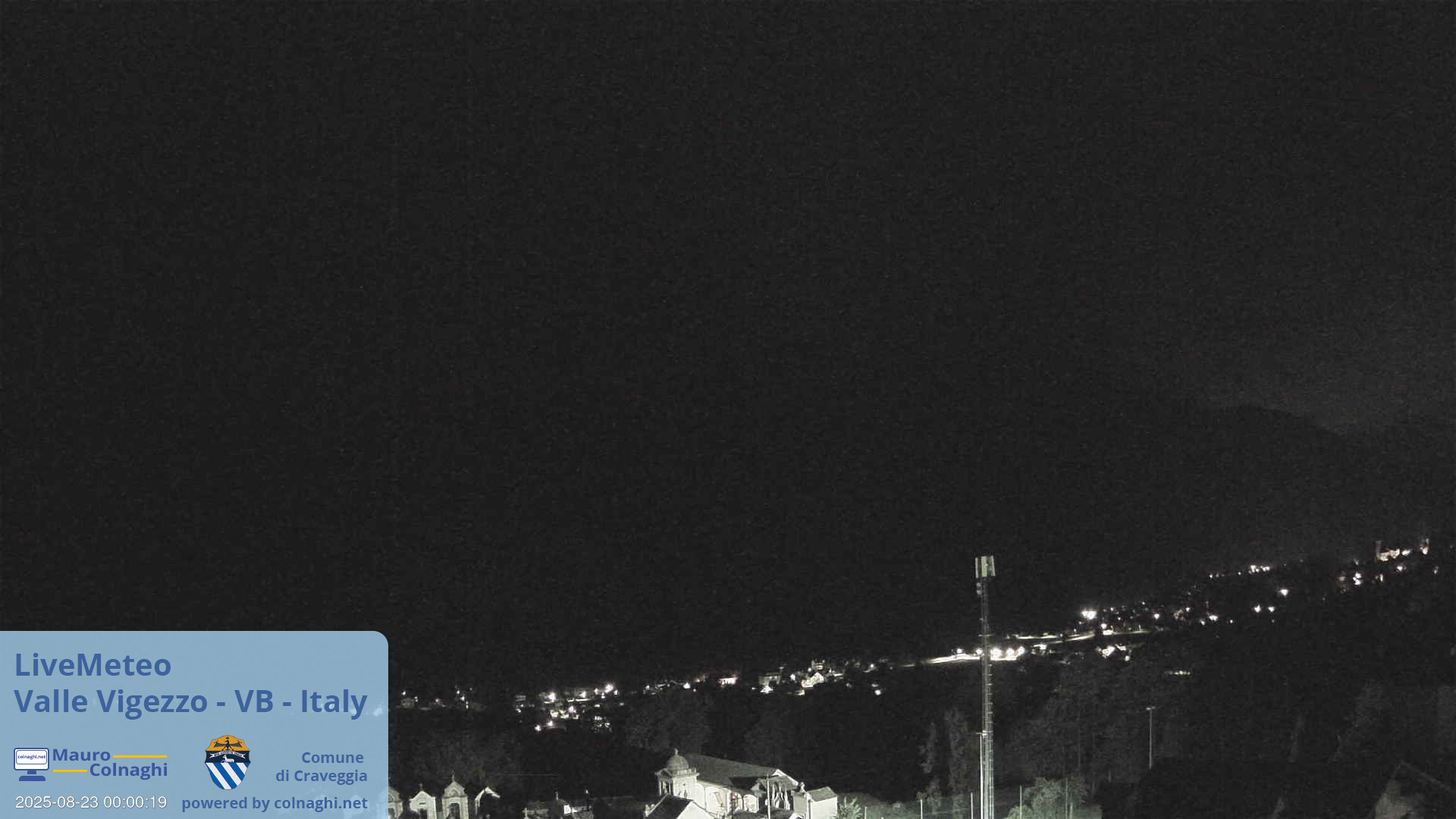 time-lapse frame, Valle Vigezzo webcam