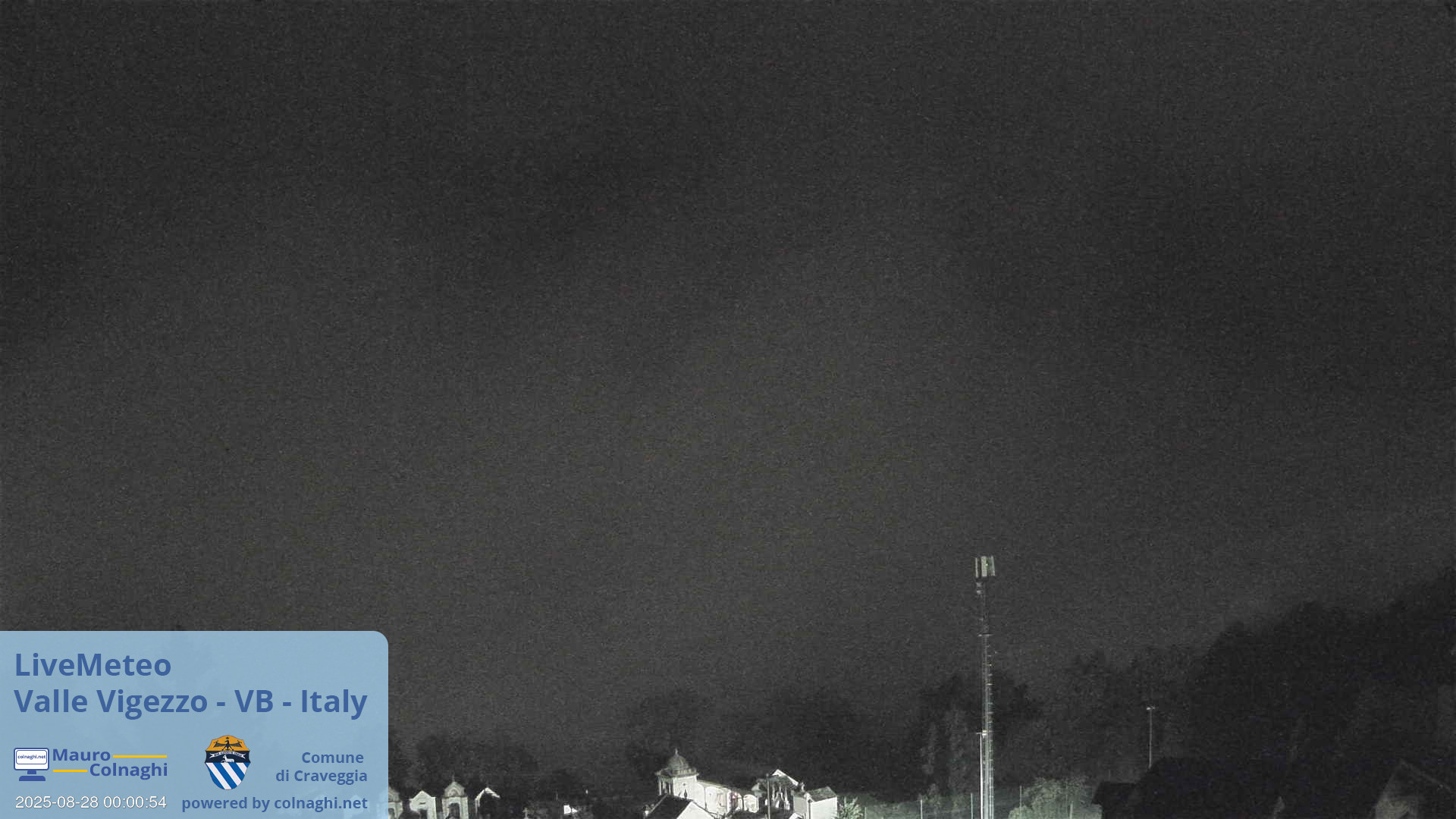 time-lapse frame, Valle Vigezzo webcam