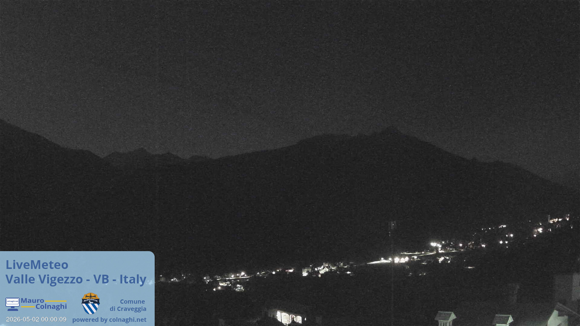 time-lapse frame, Valle Vigezzo webcam