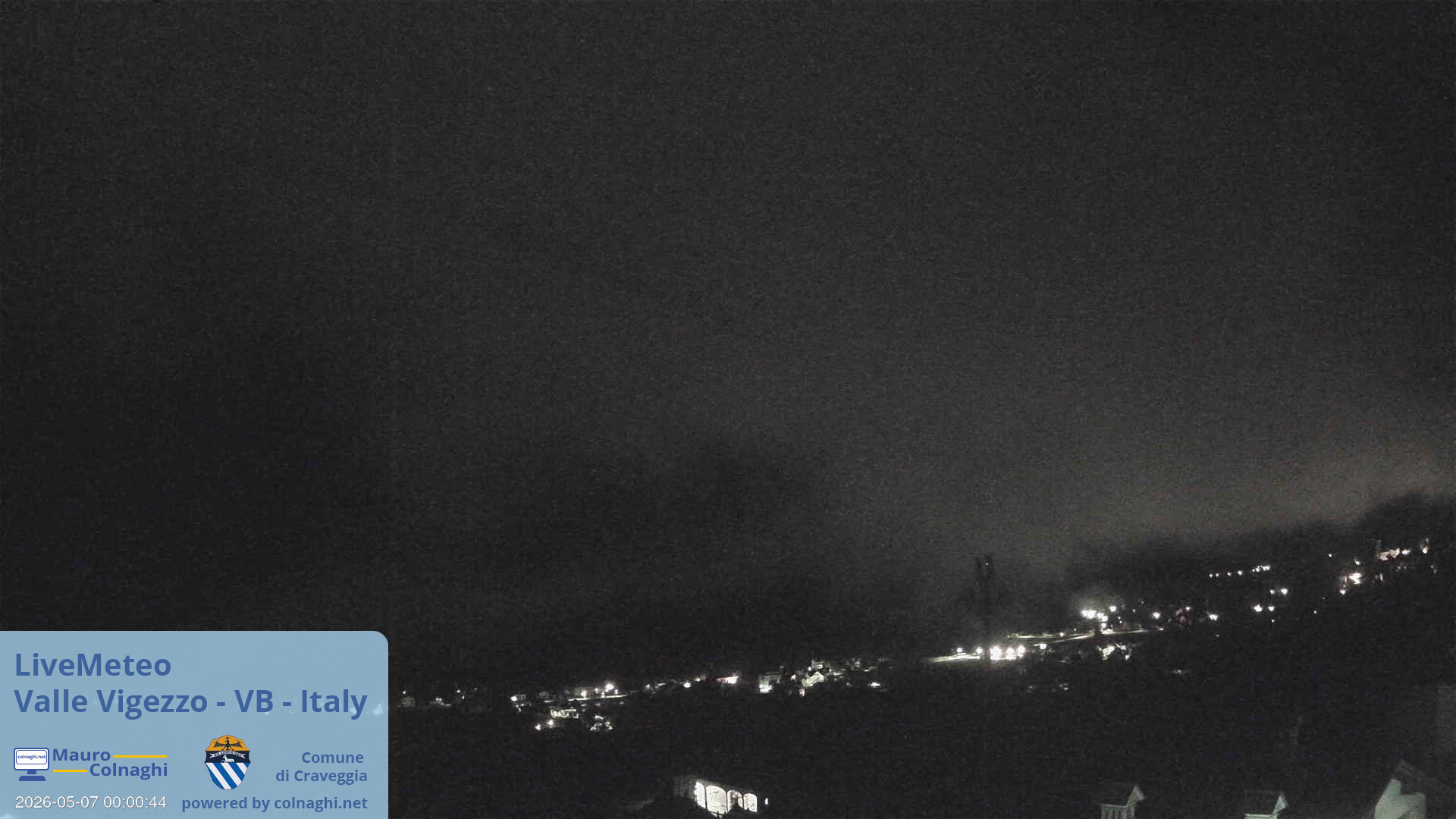 time-lapse frame, Valle Vigezzo webcam