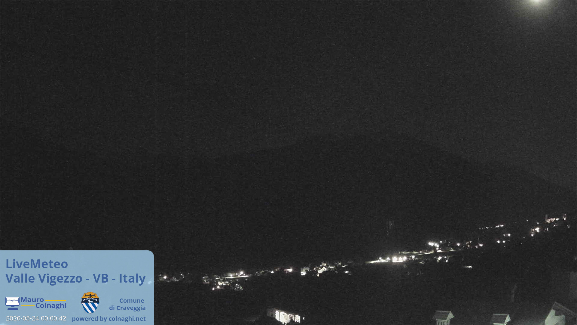 time-lapse frame, Valle Vigezzo webcam