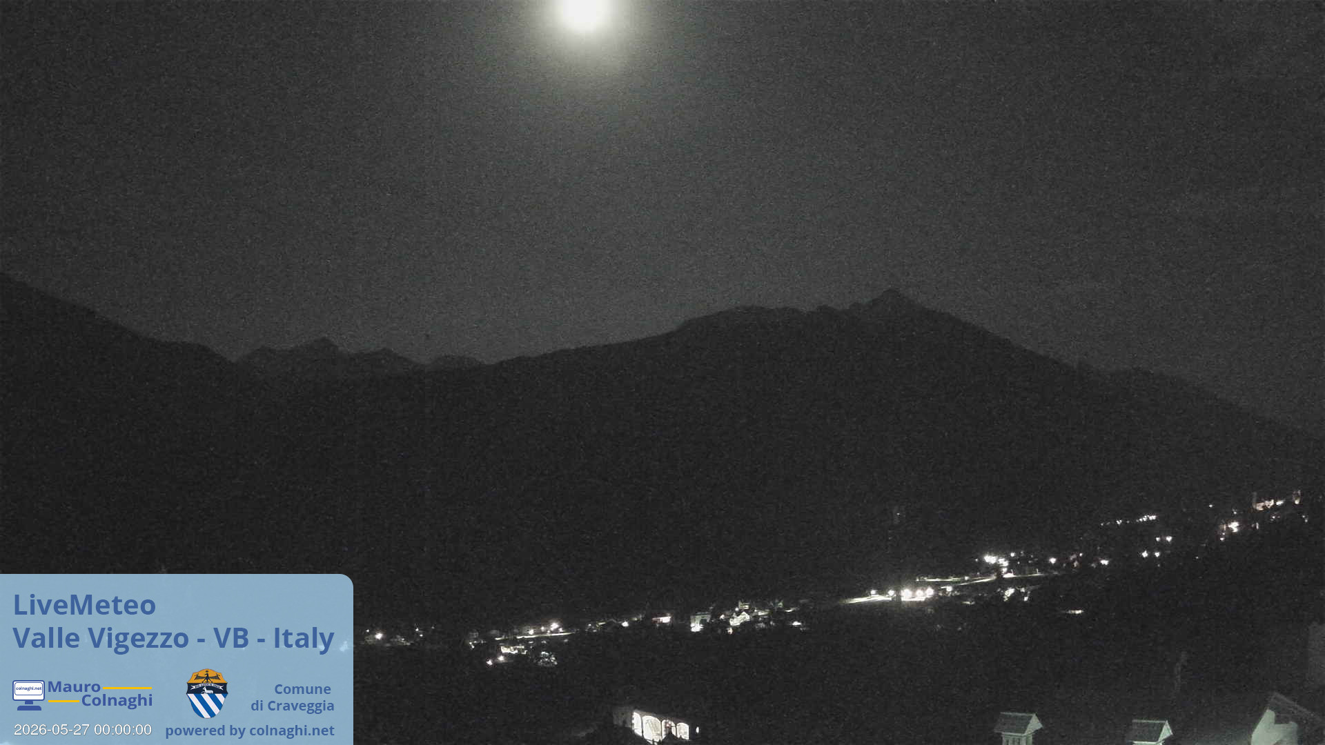 time-lapse frame, Valle Vigezzo webcam