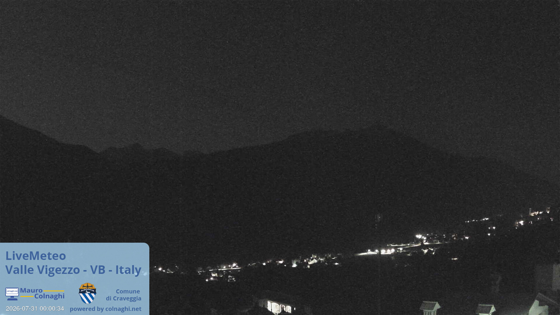 time-lapse frame, Valle Vigezzo webcam
