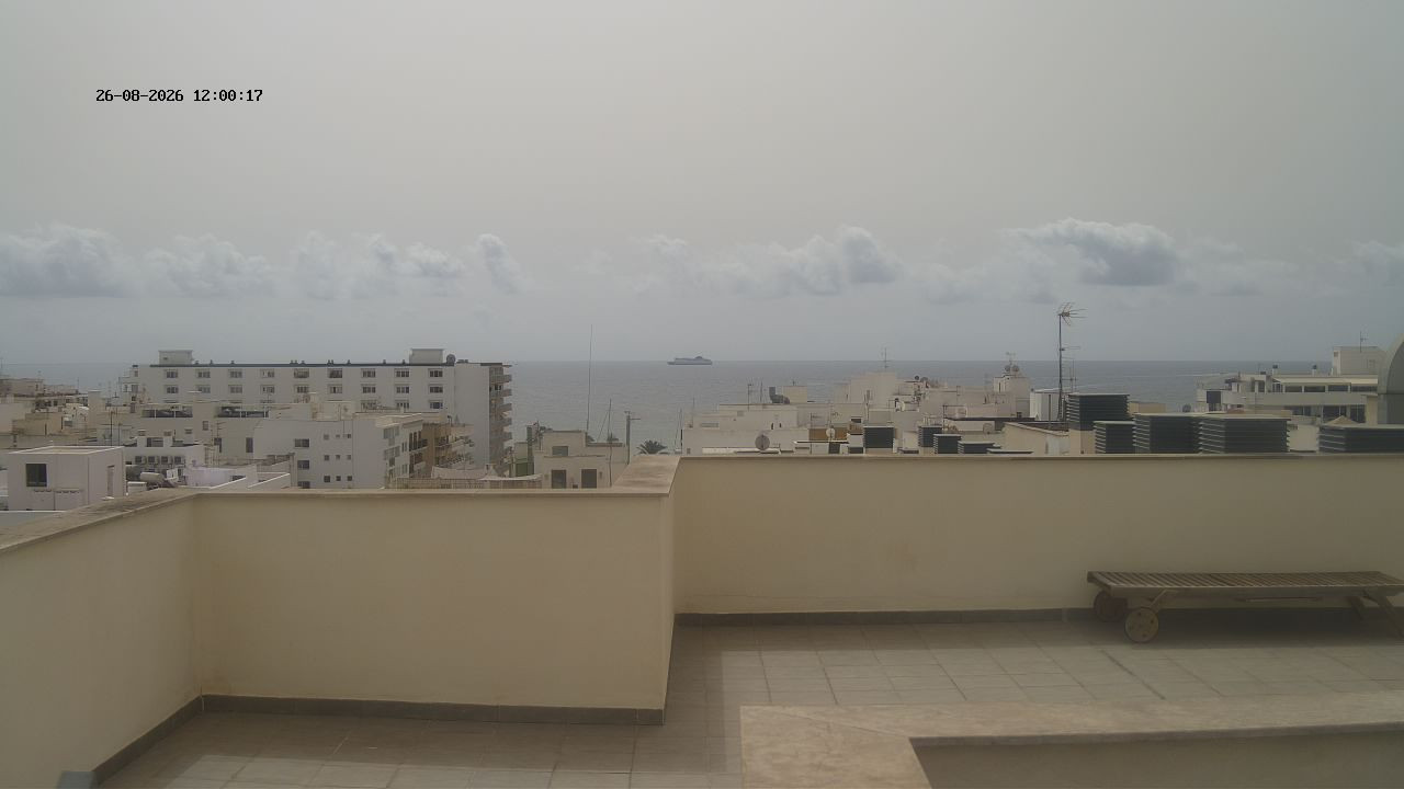 view from Santa Eulalia Wettercam on 2026-08-26