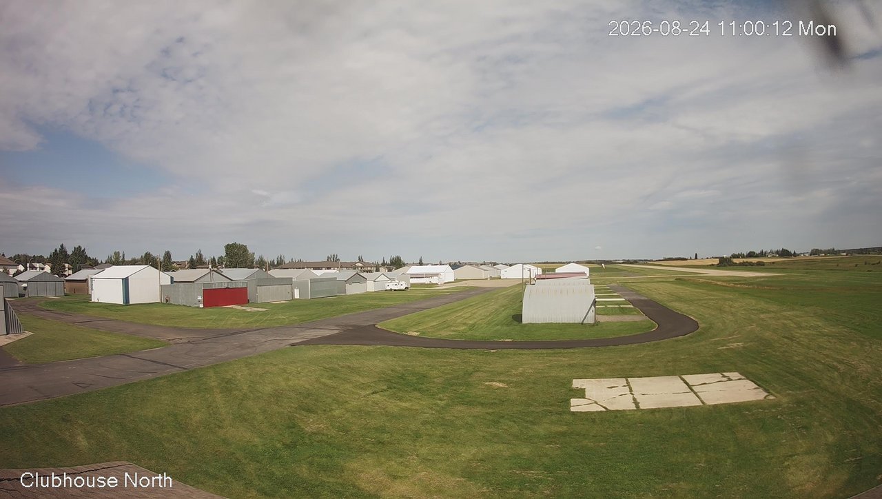 view from North view of Lacombe Airport on 2026-08-24