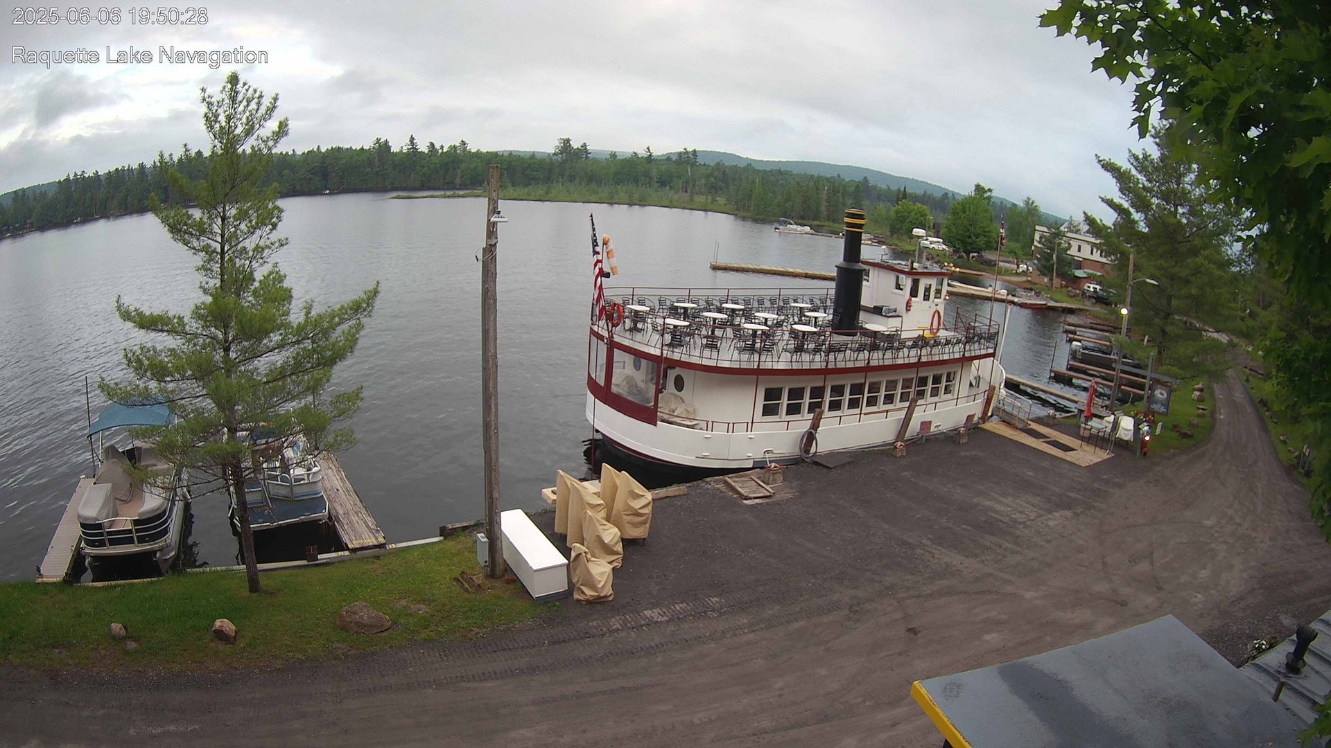 time-lapse frame, Raquette Lake Navigation  webcam