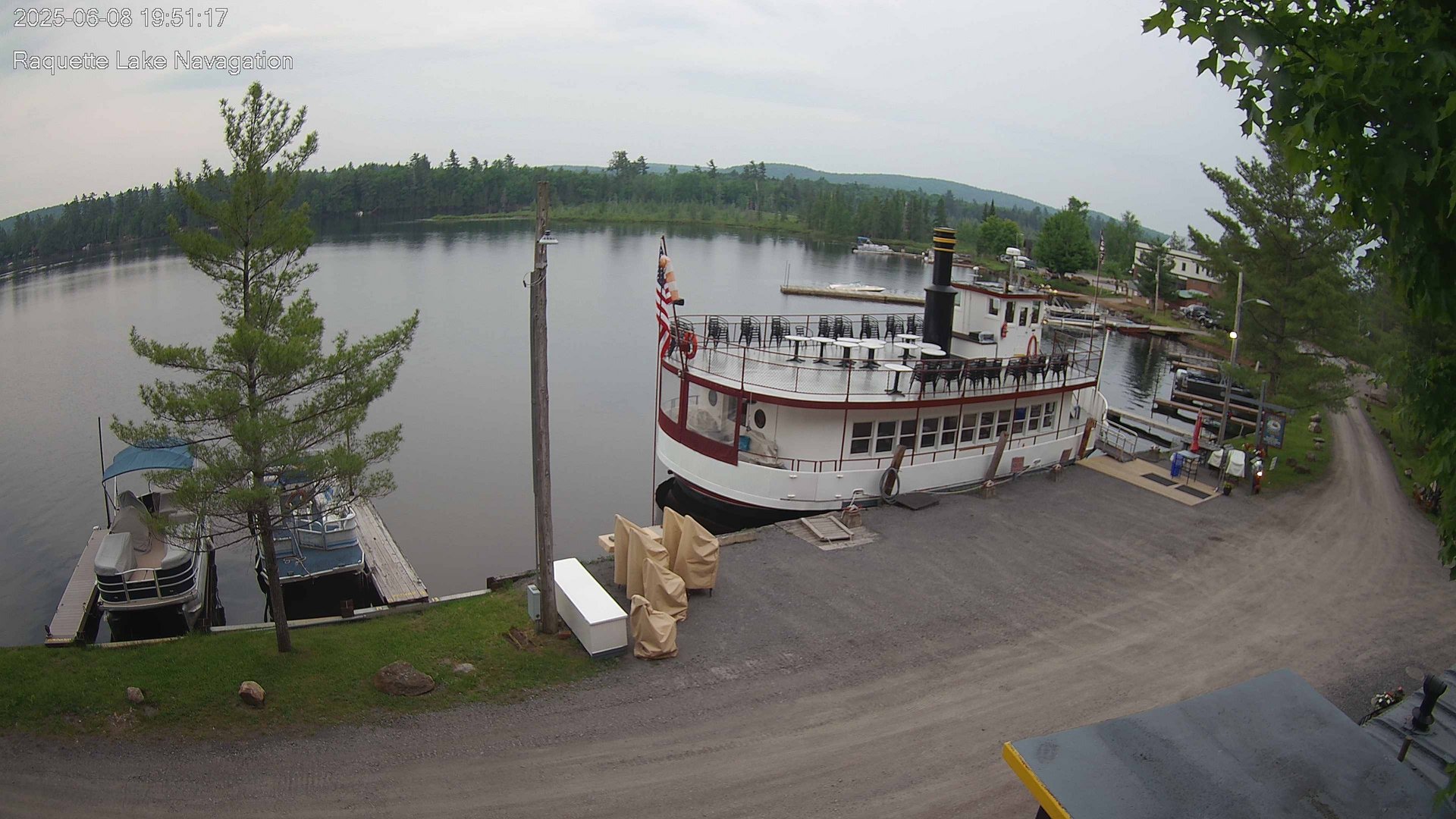 time-lapse frame, Raquette Lake Navigation  webcam