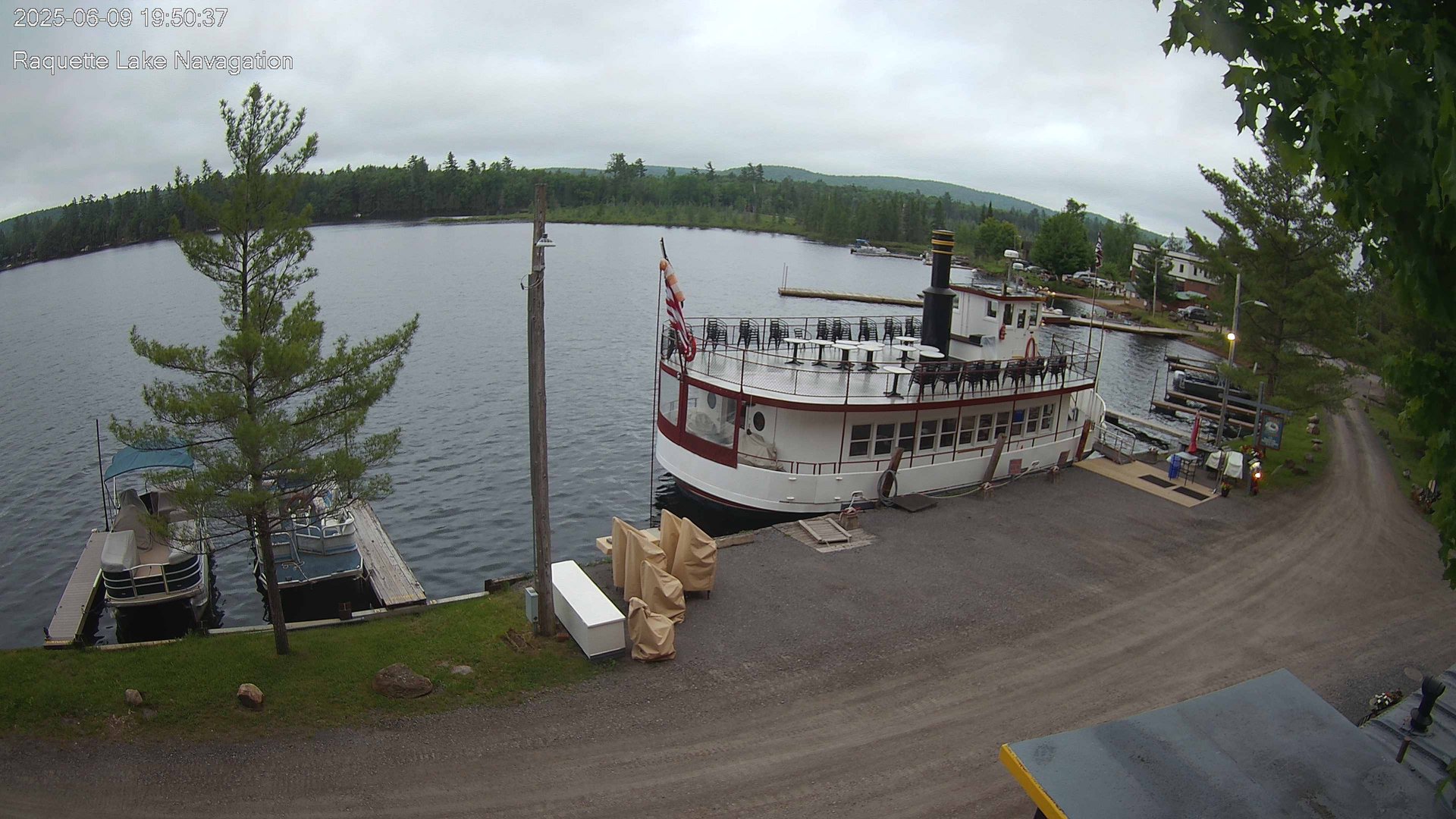 time-lapse frame, Raquette Lake Navigation  webcam