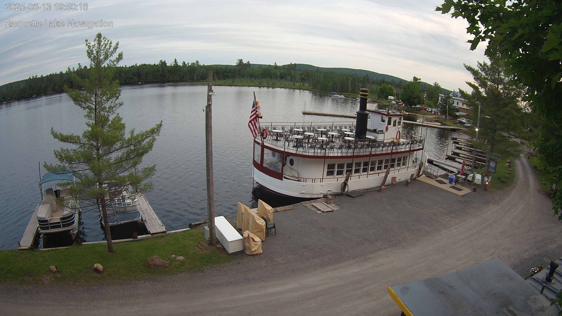 time-lapse frame, Raquette Lake Navigation  webcam