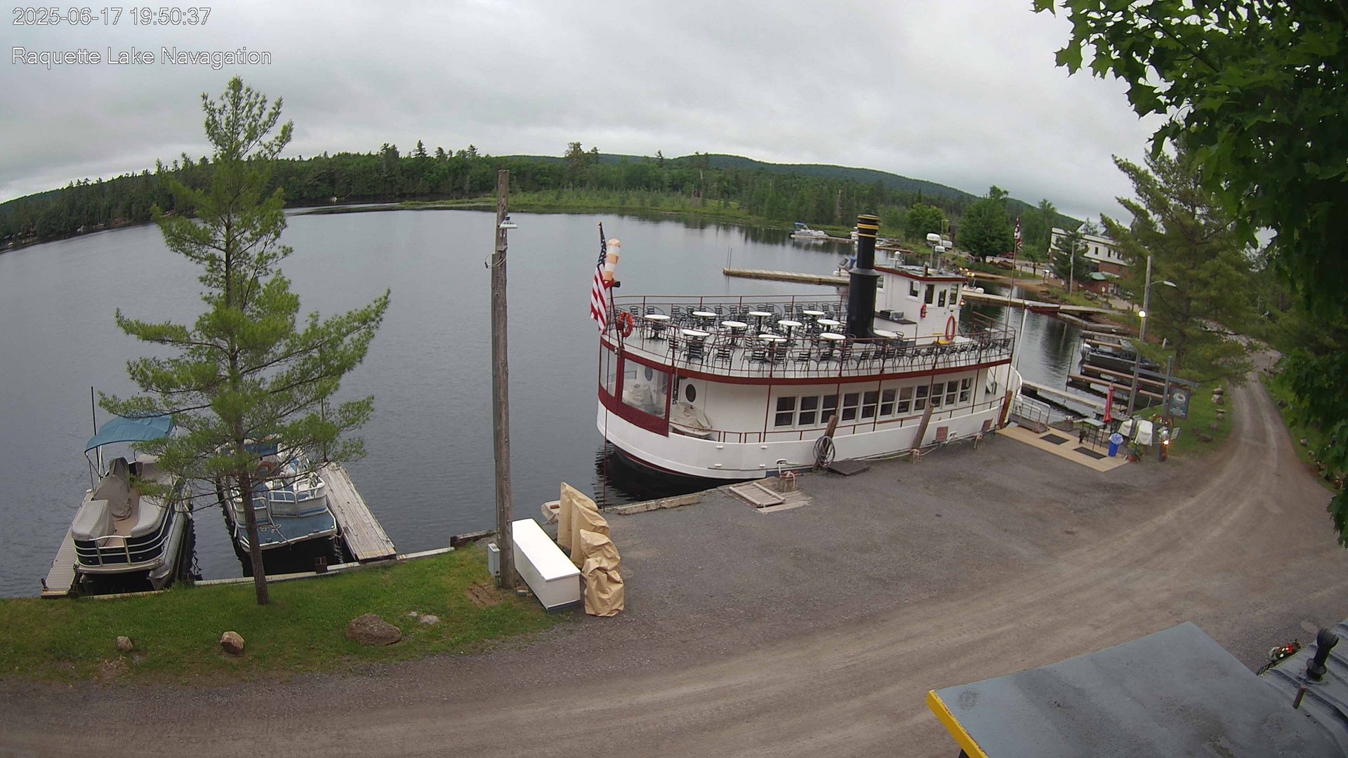 time-lapse frame, Raquette Lake Navigation  webcam