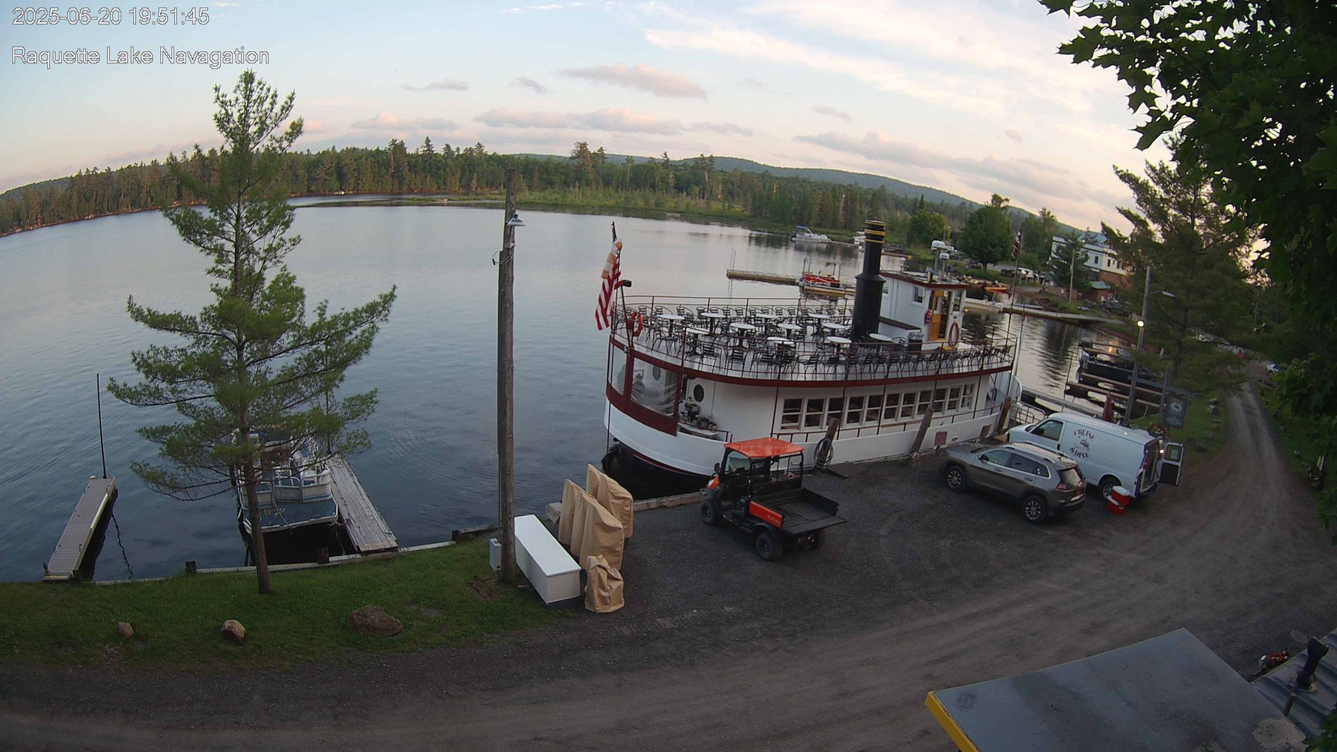 time-lapse frame, Raquette Lake Navigation  webcam