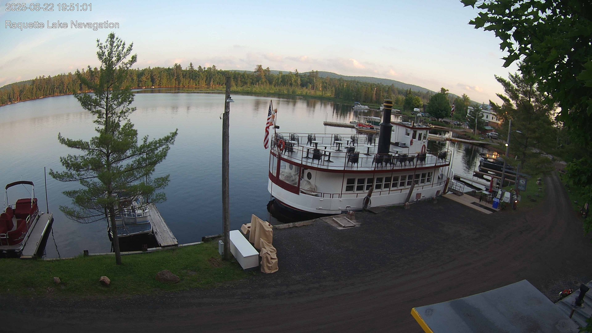 time-lapse frame, Raquette Lake Navigation  webcam