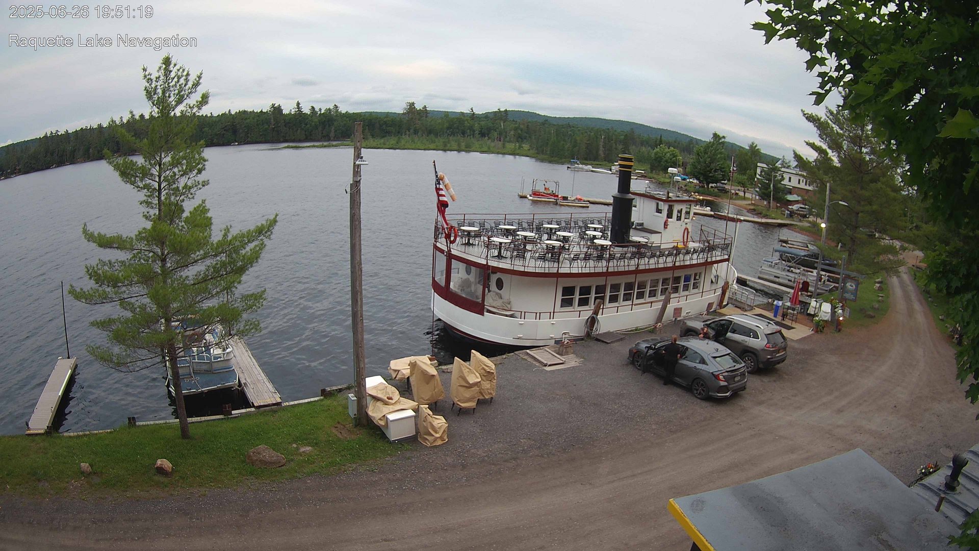 time-lapse frame, Raquette Lake Navigation  webcam