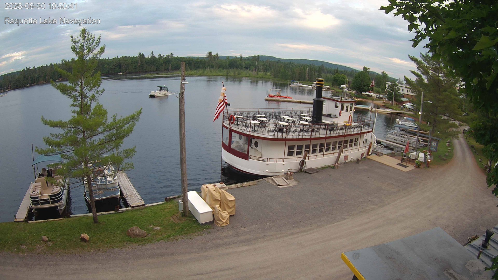time-lapse frame, Raquette Lake Navigation  webcam