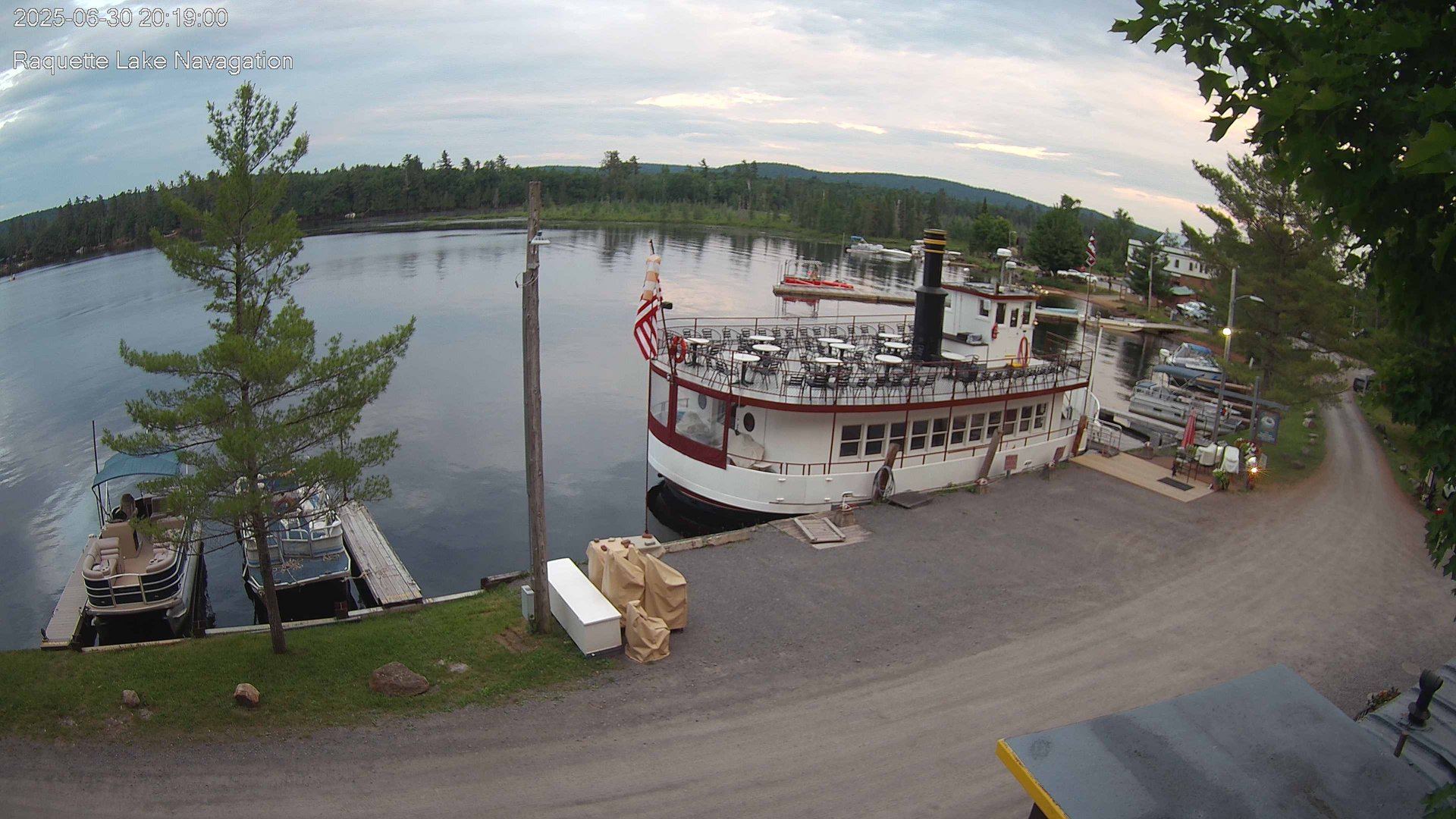 time-lapse frame, Raquette Lake Navigation  webcam