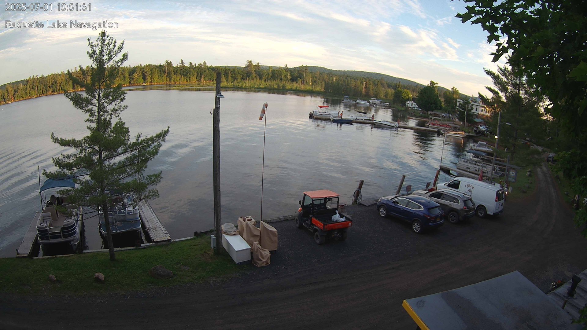 time-lapse frame, Raquette Lake Navigation  webcam