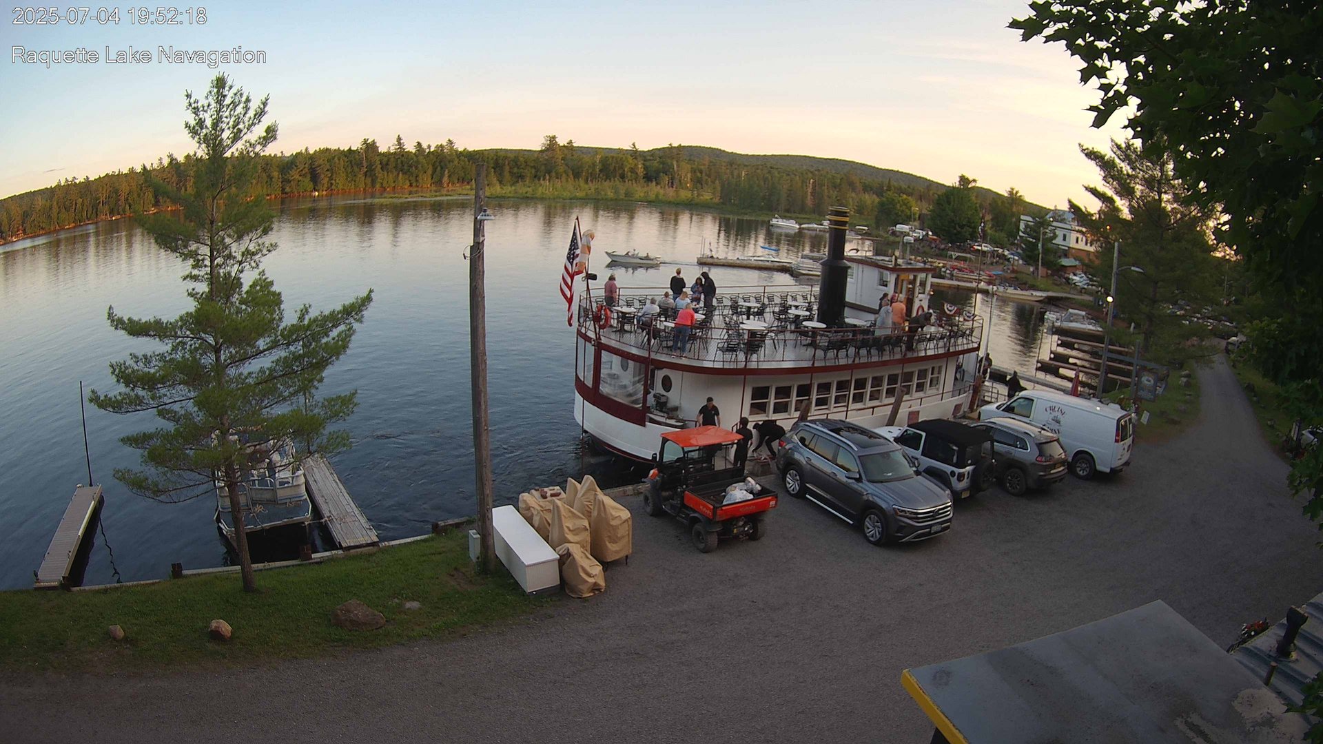 time-lapse frame, Raquette Lake Navigation  webcam