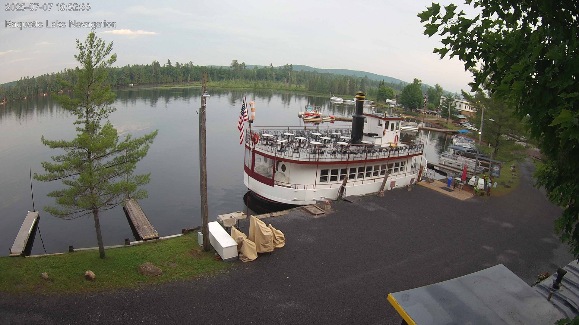 time-lapse frame, Raquette Lake Navigation  webcam