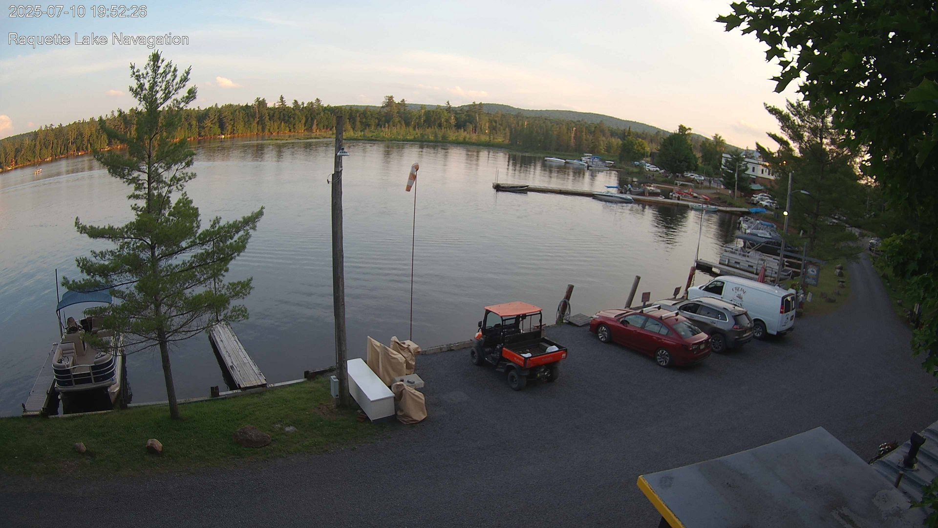 time-lapse frame, Raquette Lake Navigation  webcam