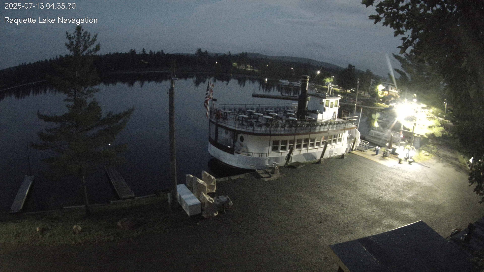 time-lapse frame, Raquette Lake Navigation  webcam