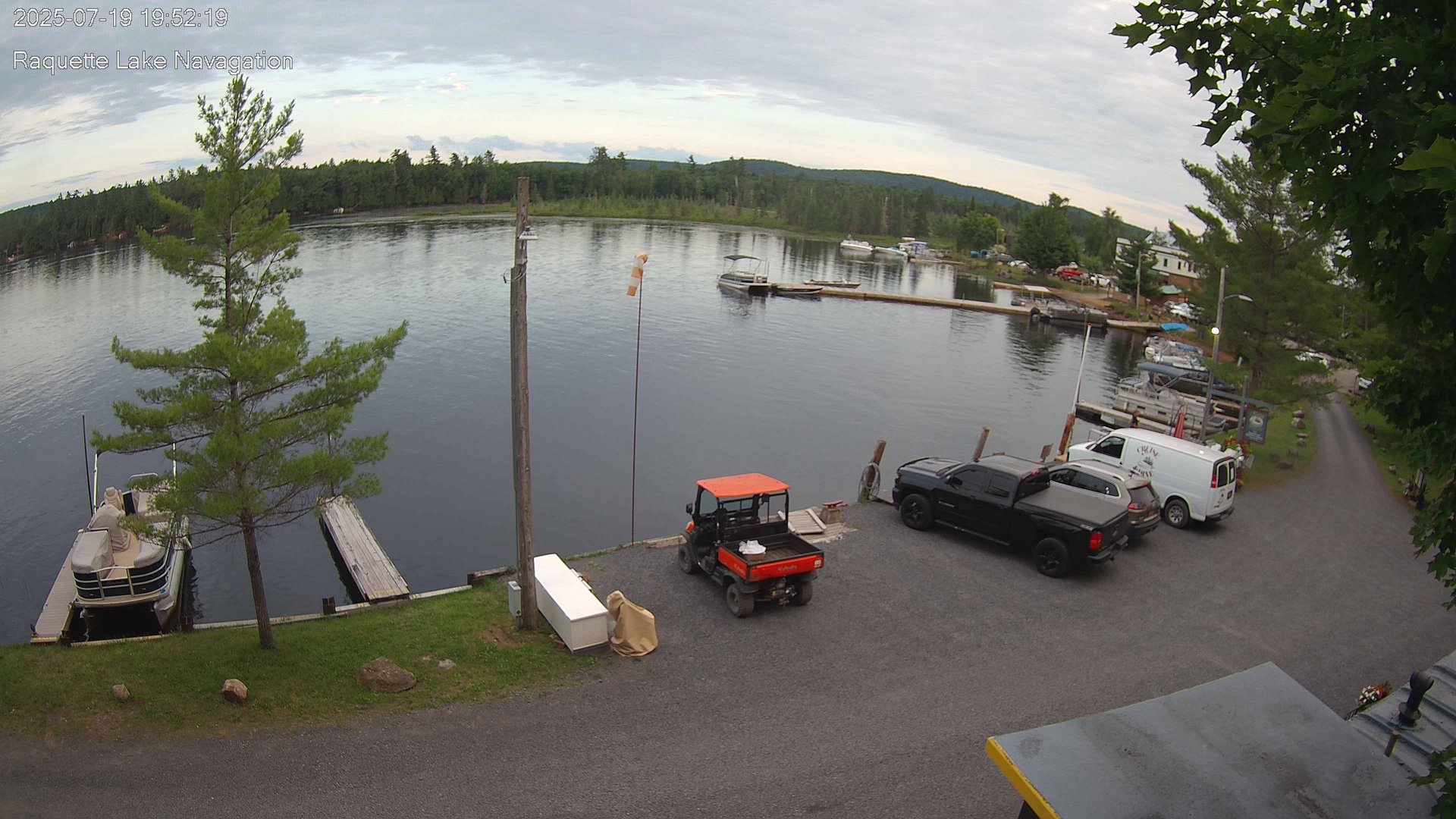 time-lapse frame, Raquette Lake Navigation  webcam
